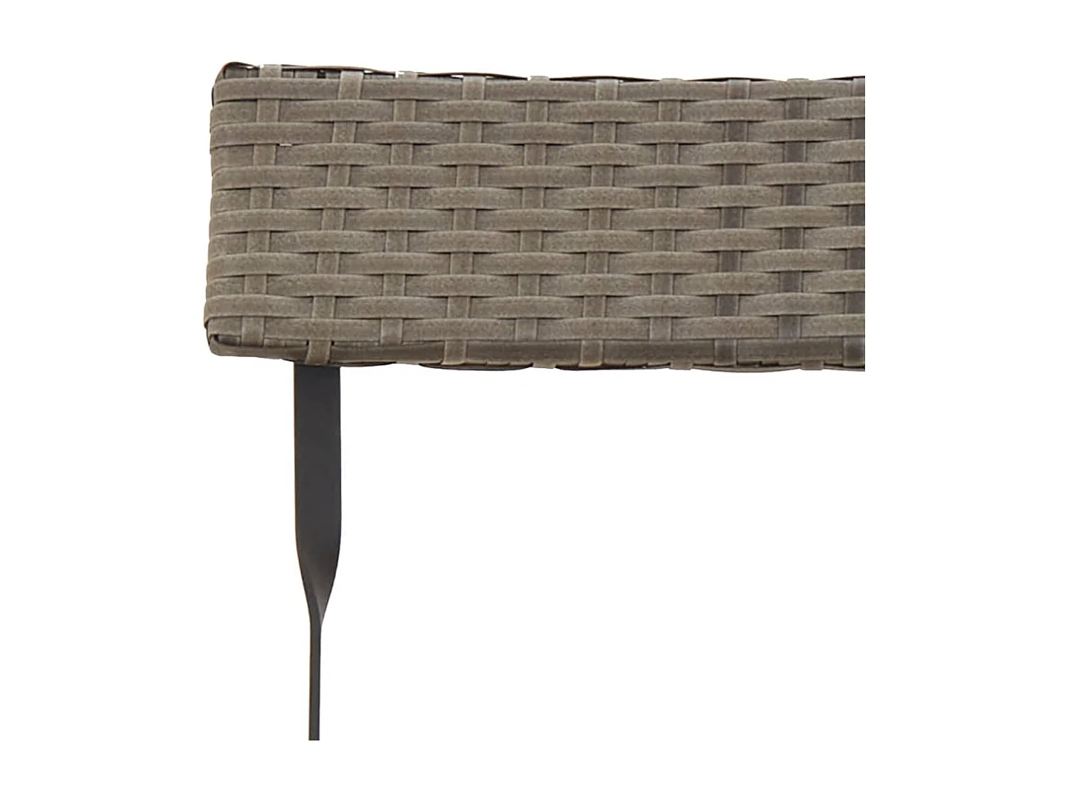 Chaises de bistrot pliantes lot de 2 Gris Résine tressée acier