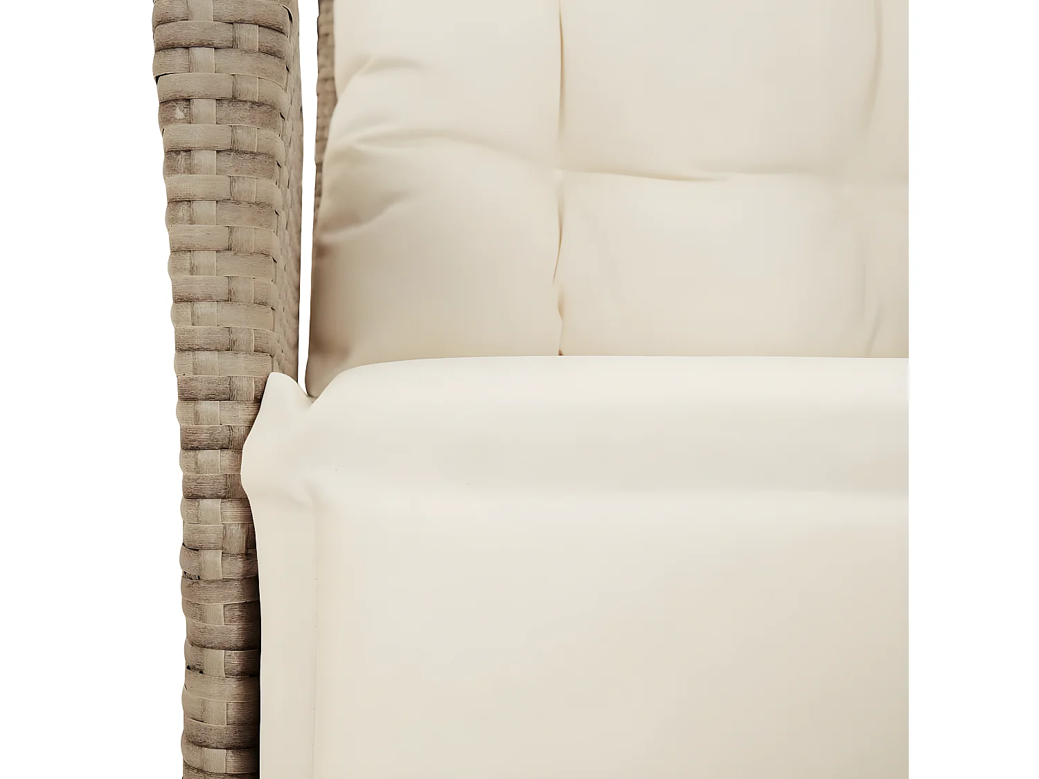 Chaises inclinables de jardin lot de 2 avec repose-pied rotin