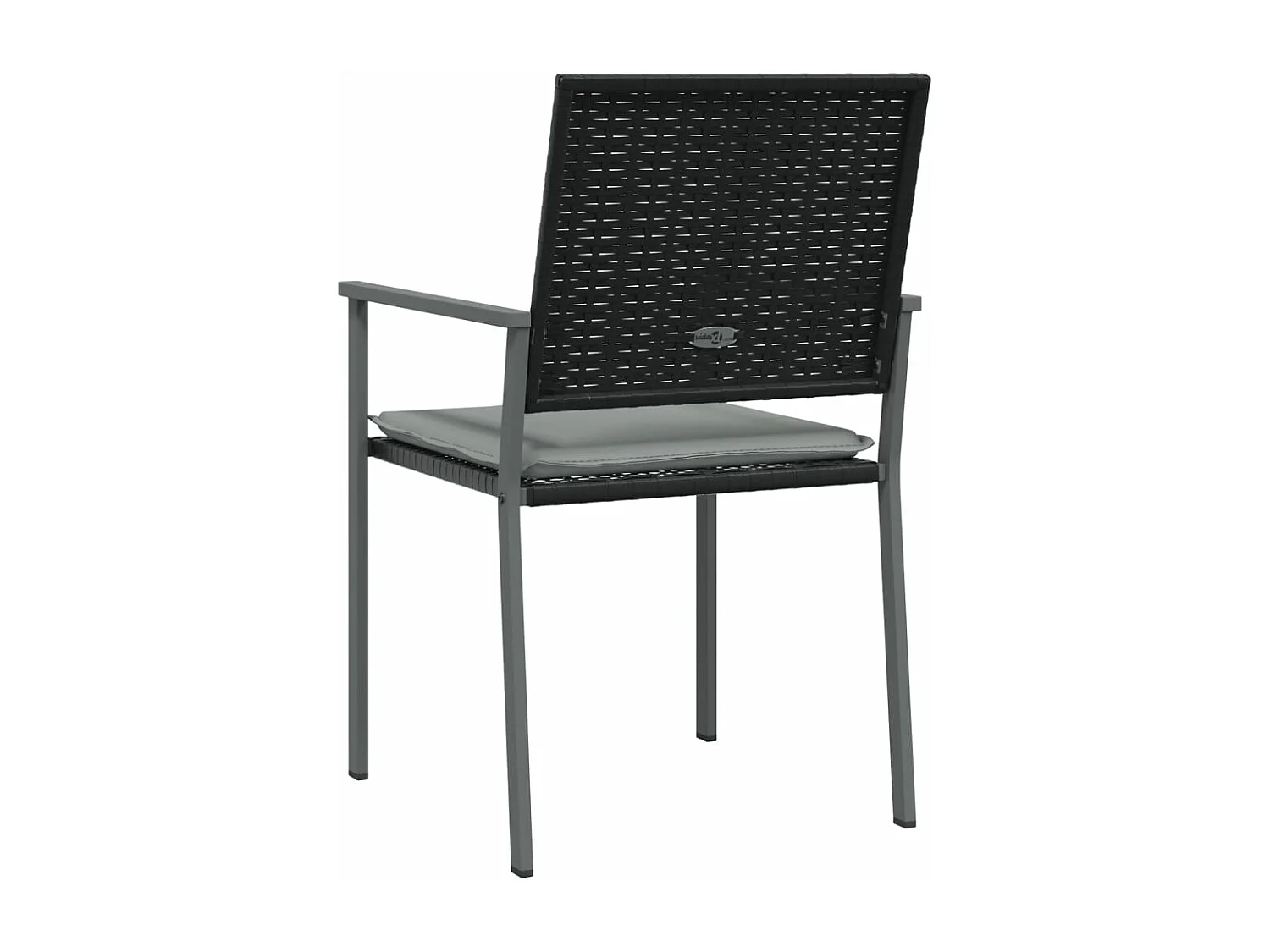 Chaises de jardin et coussins lot de 6 noir 54x62,5x89 rotin