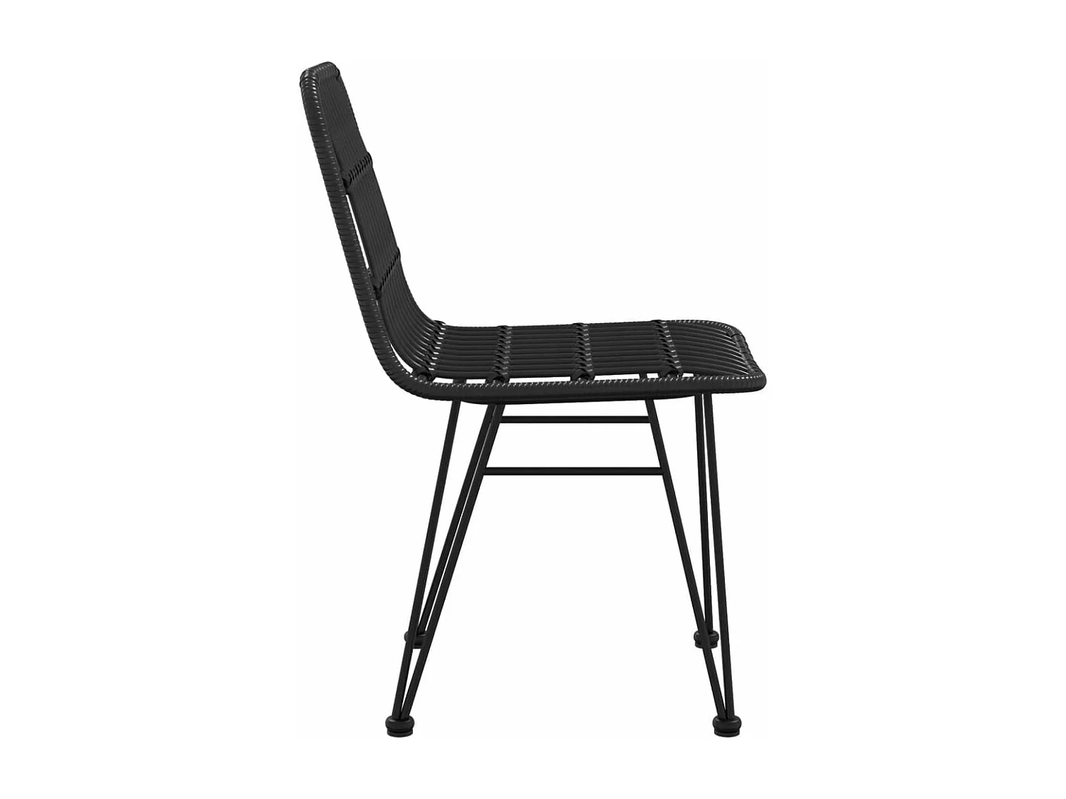 Chaises de jardin lot de 2 Noir 48x62x84 Résine tressée