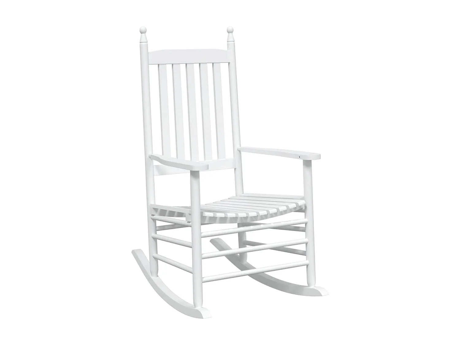 Chaises à bascule sièges incurvés lot de 2 blanc sapin massif