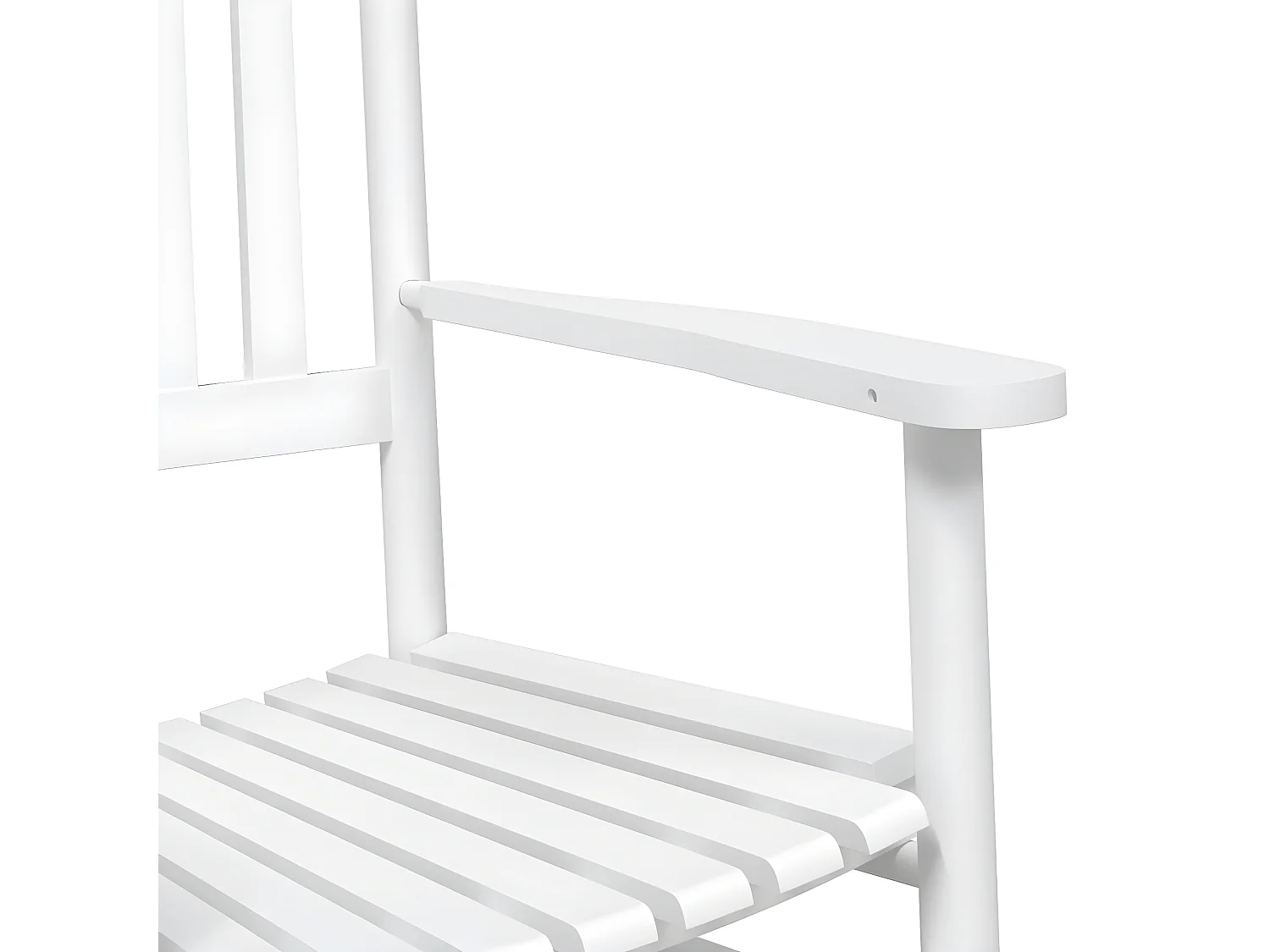 Chaises à bascule sièges incurvés lot de 2 blanc sapin massif