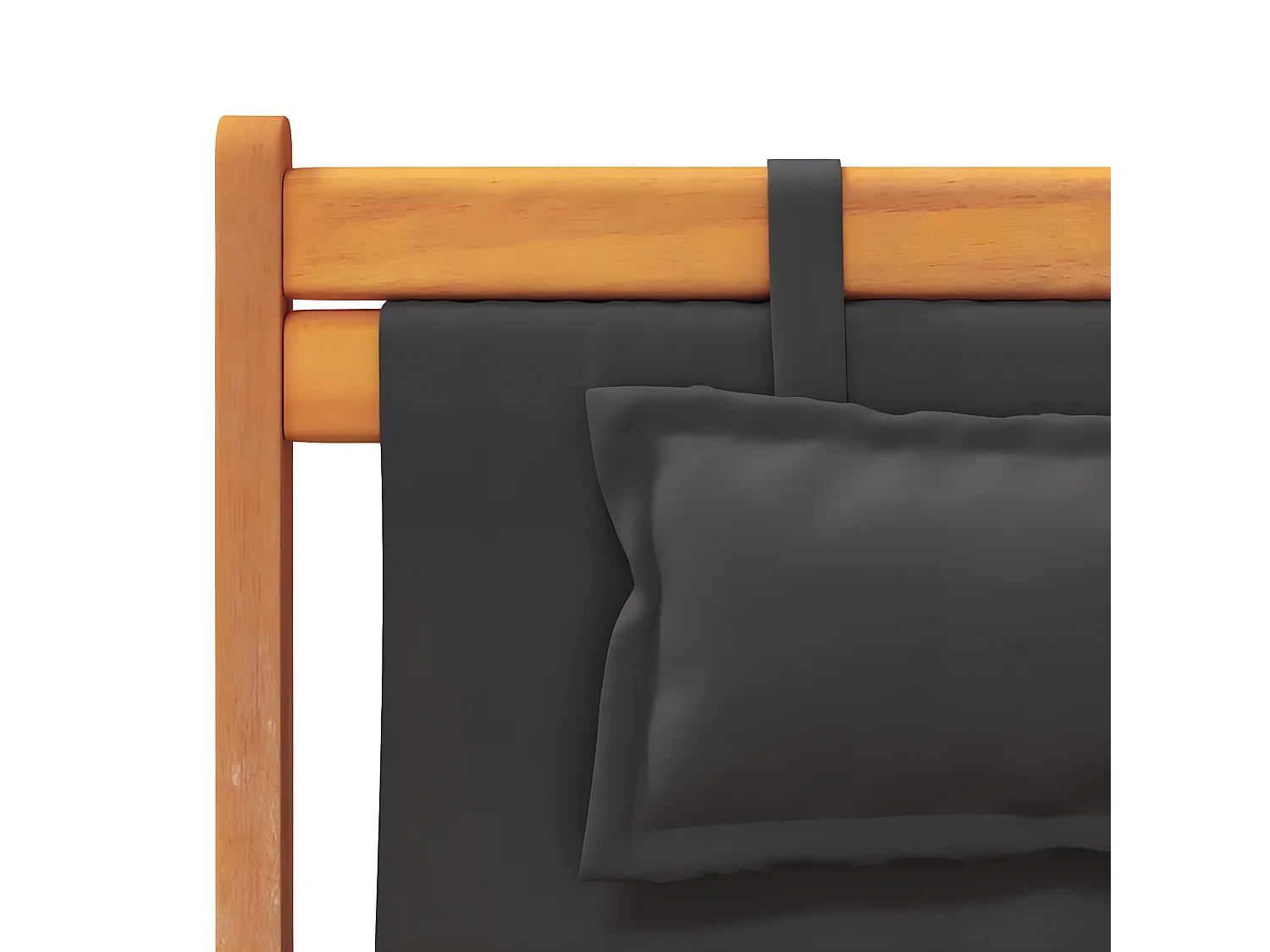 Chaises de plage pliables lot de 2 noir tissu