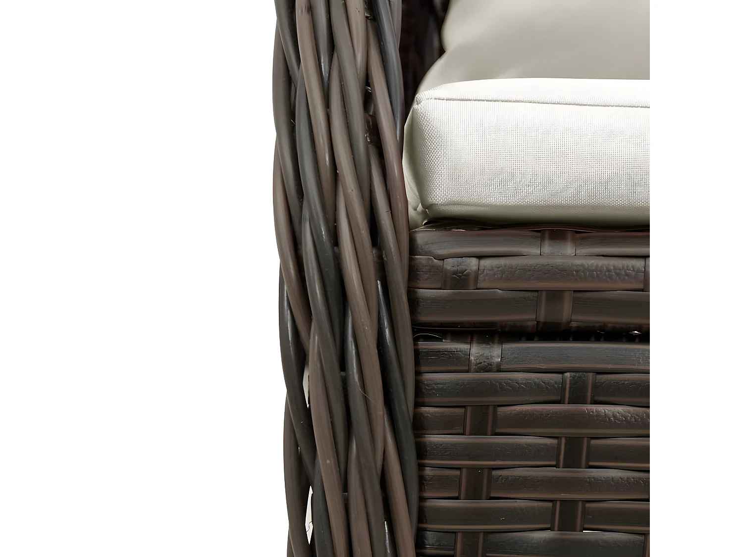 Chaises inclinables de jardin lot de 2 marron résine tressée