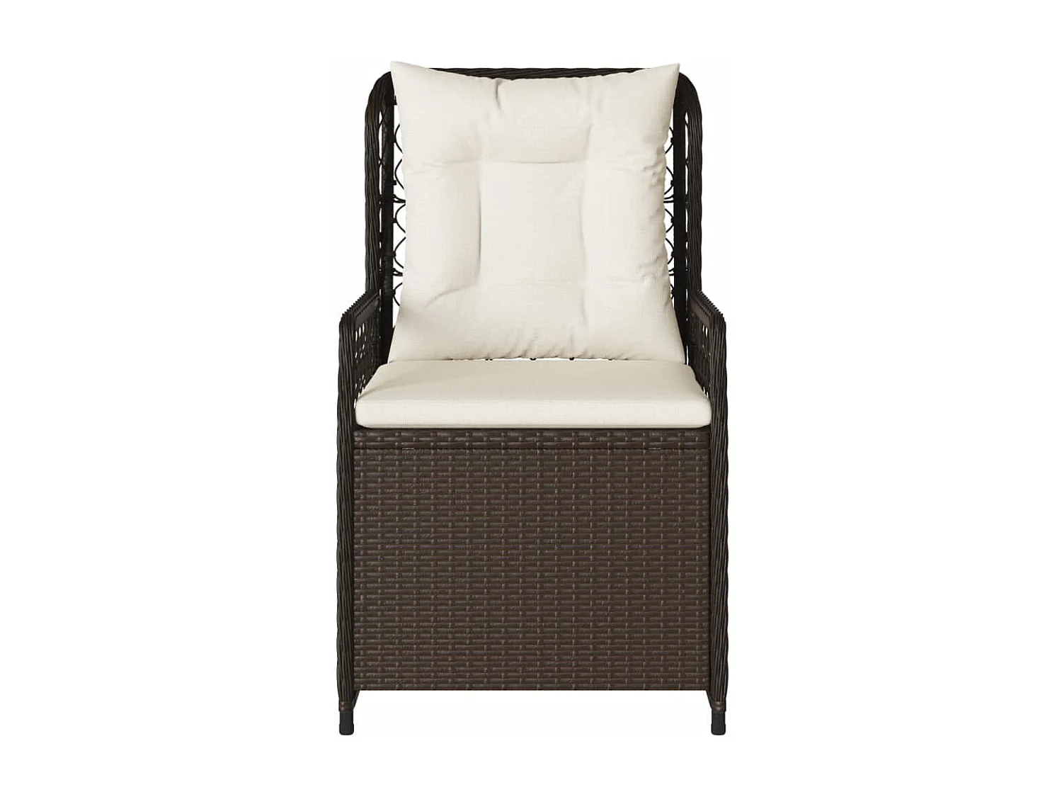 Chaises inclinables de jardin lot de 2 marron résine tressée