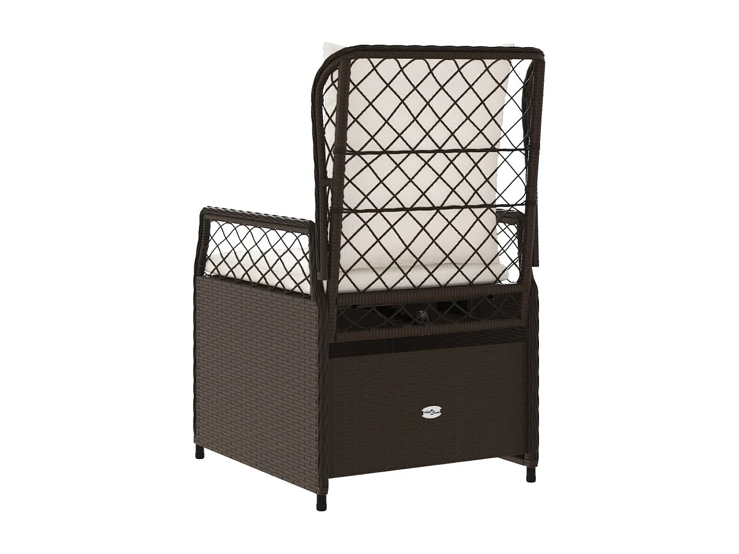 Chaises inclinables de jardin lot de 2 marron résine tressée