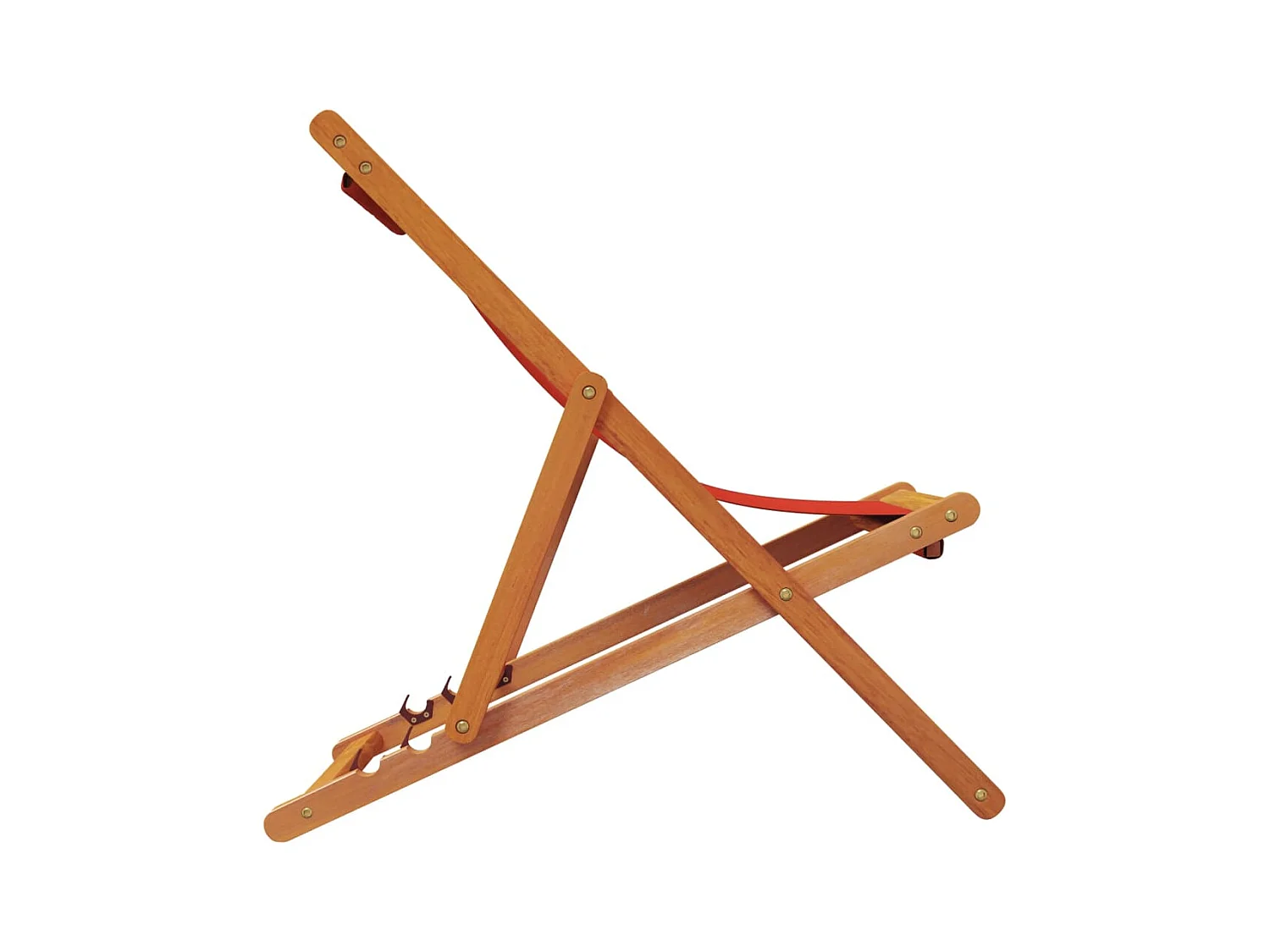 Chaises de plage pliables lot de 2 rouge tissu