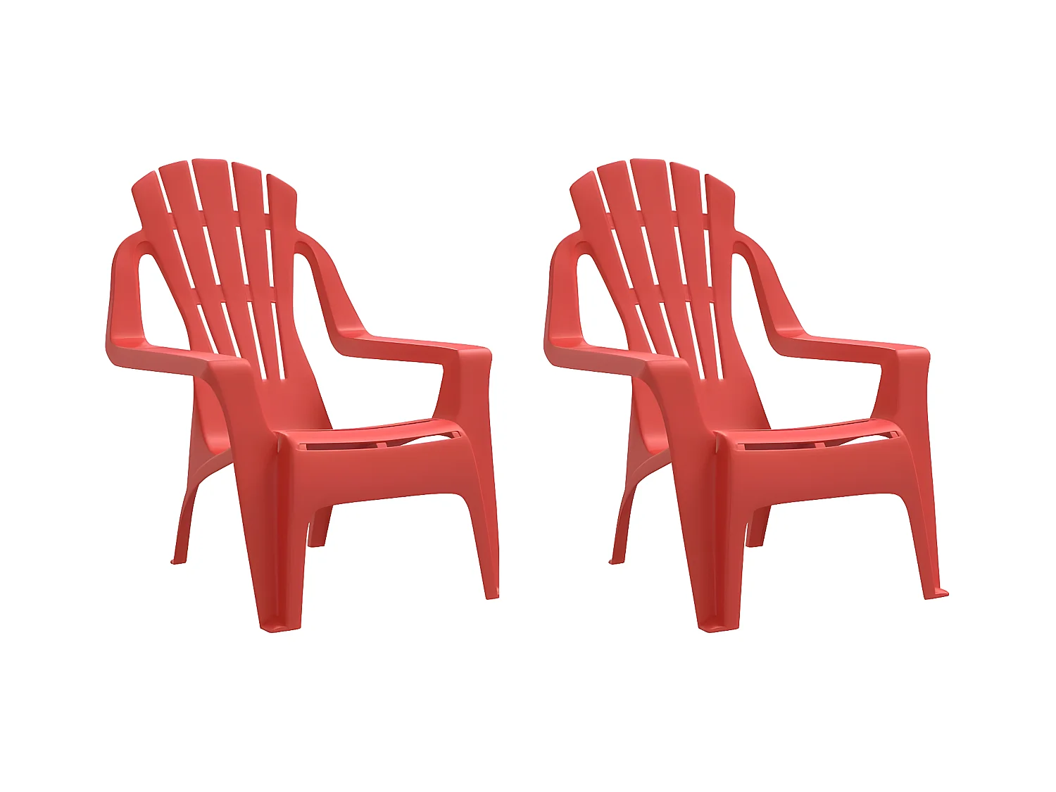 Chaises de jardin pour enfants lot de 2 rouge 37x34x44 PP