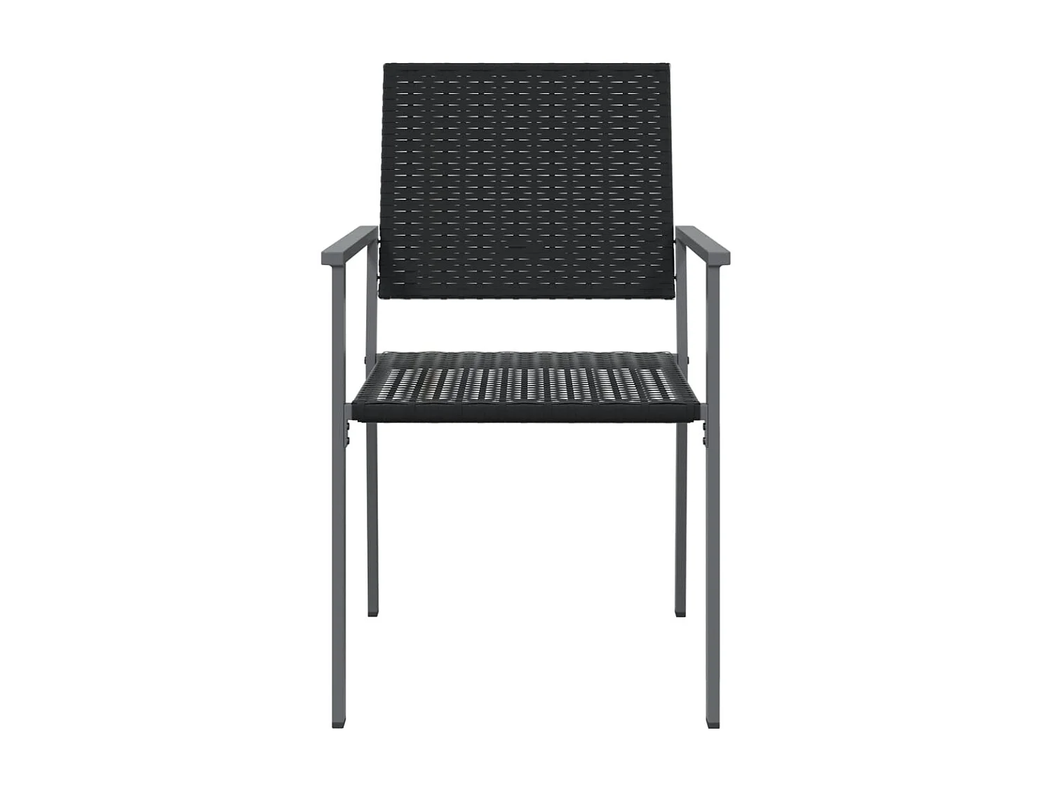 Chaises de jardin lot de 2 noir 54x62,5x89 résine tressée
