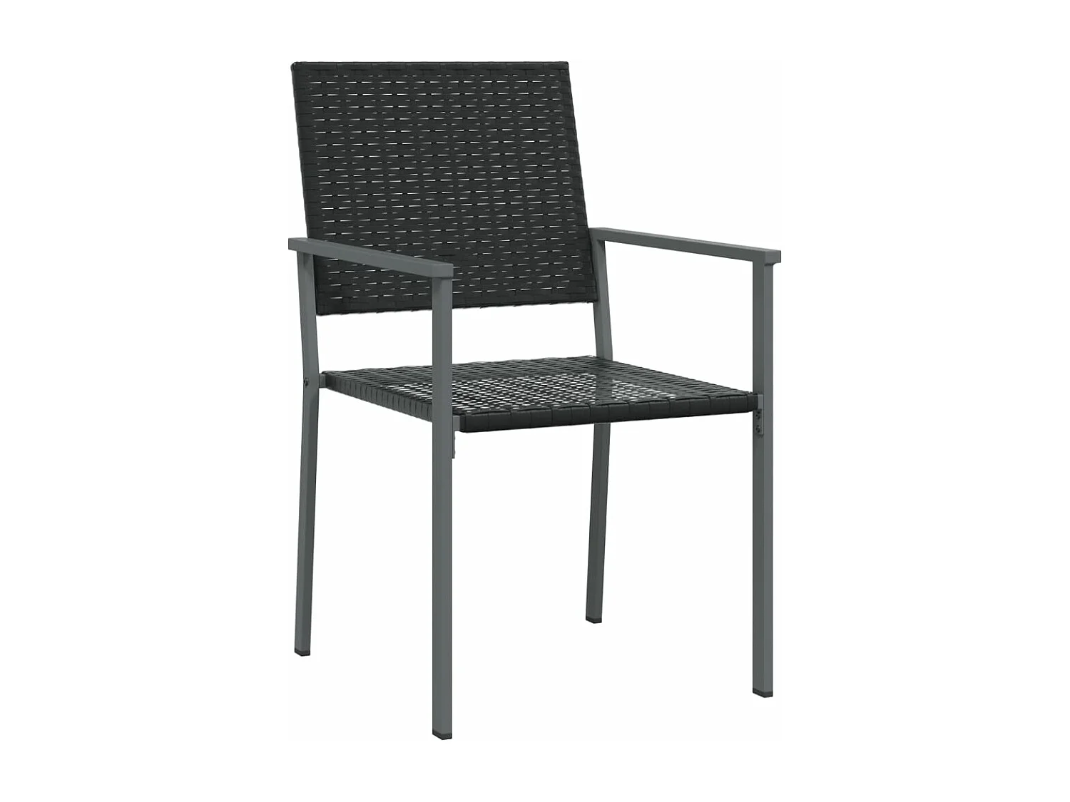 Chaises de jardin lot de 2 noir 54x62,5x89 résine tressée