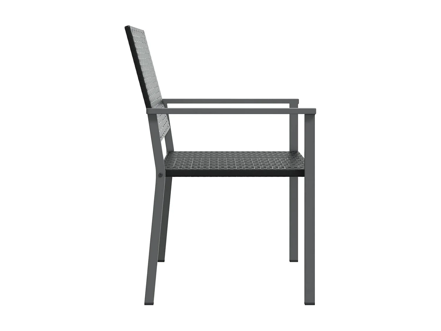 Chaises de jardin lot de 2 noir 54x62,5x89 résine tressée