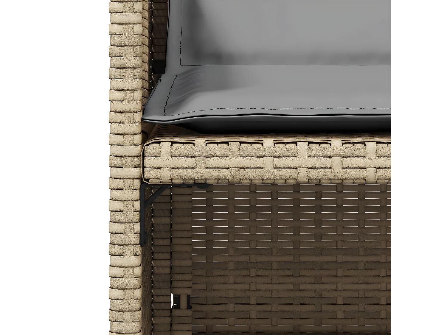 Chaises de jardin avec coussins lot de 4 mélange beige