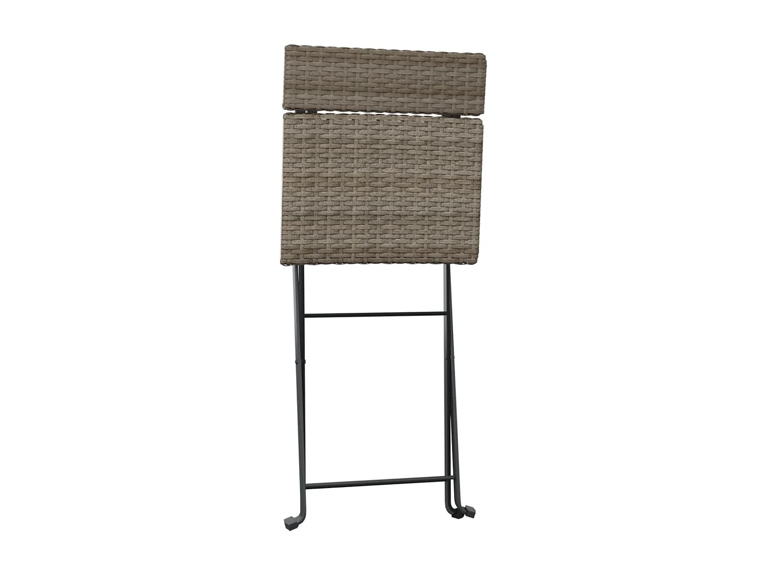 Chaises de bistrot pliantes lot de 8 Gris Résine tressée acier