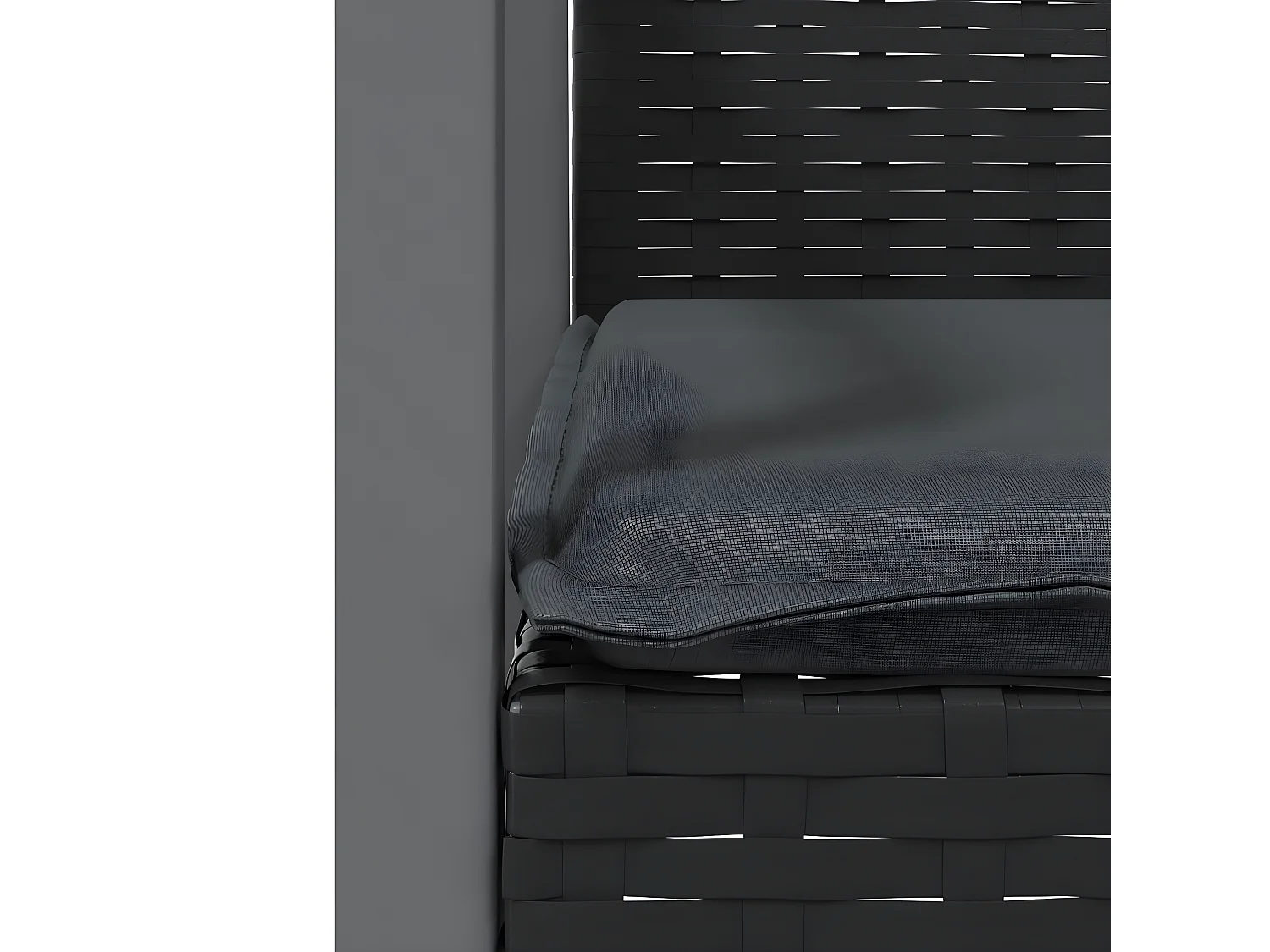 Chaises de jardin et coussins lot de 2 noir 56,5x57x83 rotin