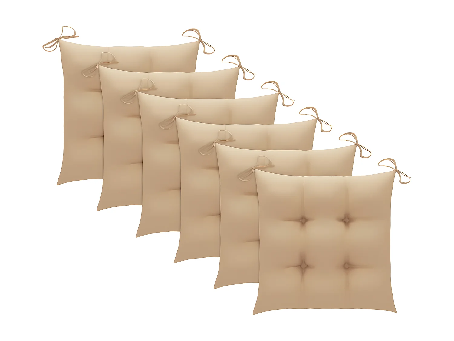 Chaises pliables de jardin 6 pcs avec coussins Bois d'acacia 97