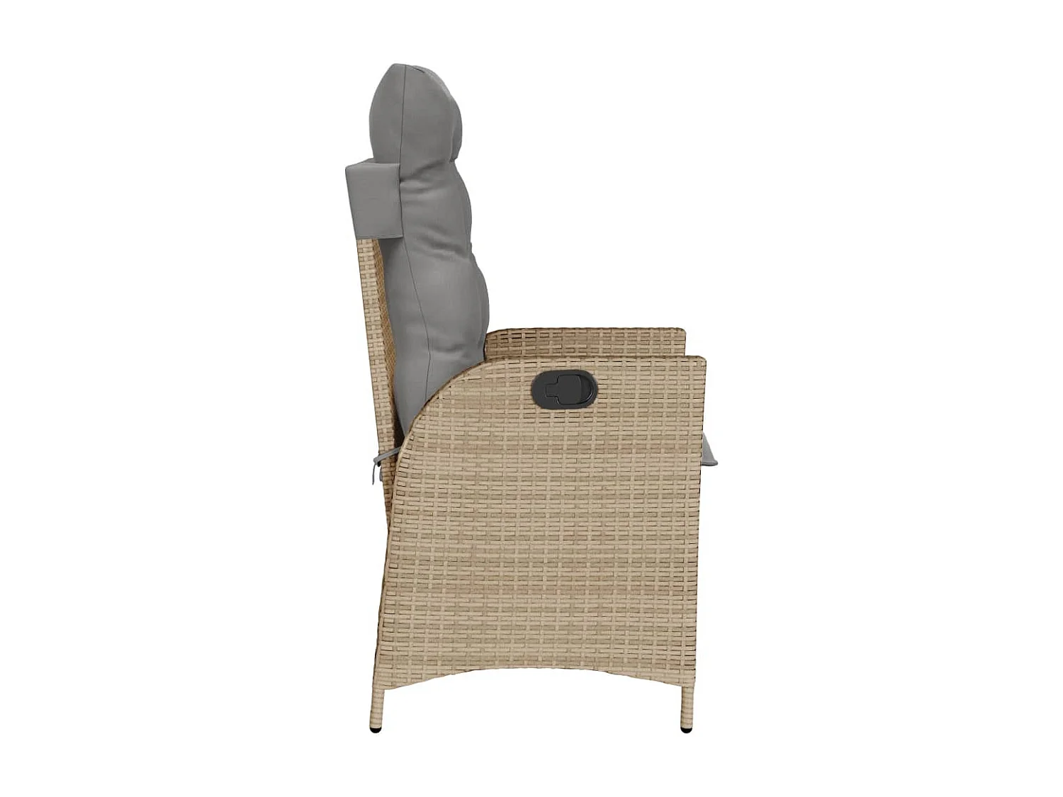 Chaises inclinables jardin lot de 2 et coussins résine tressée