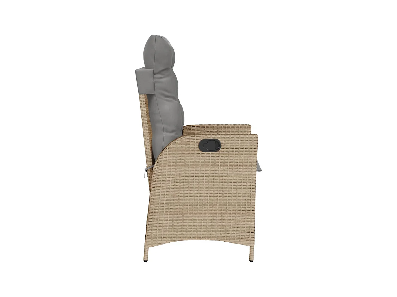Chaises inclinables jardin lot de 2 et coussins résine tressée