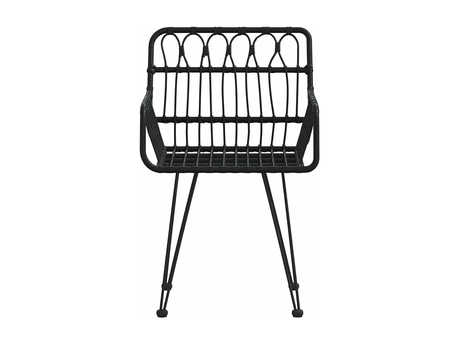 Chaises de jardin lot de 2 avec accoudoir Noir 56x64x80