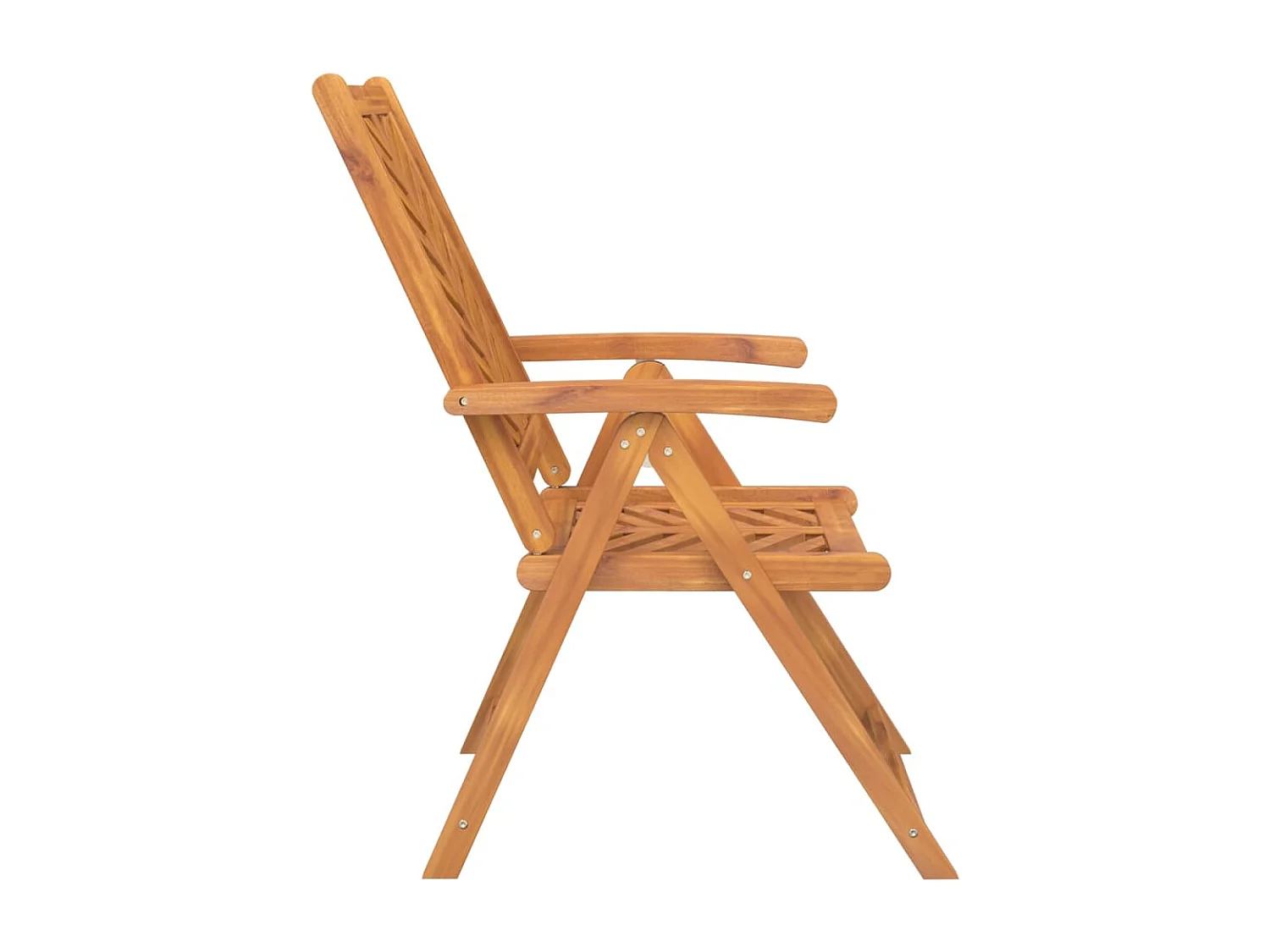 Chaises de jardin inclinables 2 pcs bois massif d'acacia