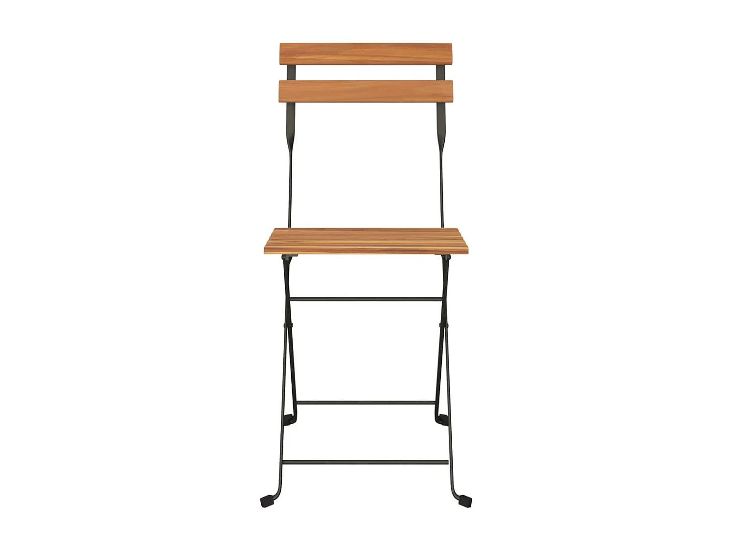 Chaises de bistrot pliantes lot de 8 Bois teck solide et acier