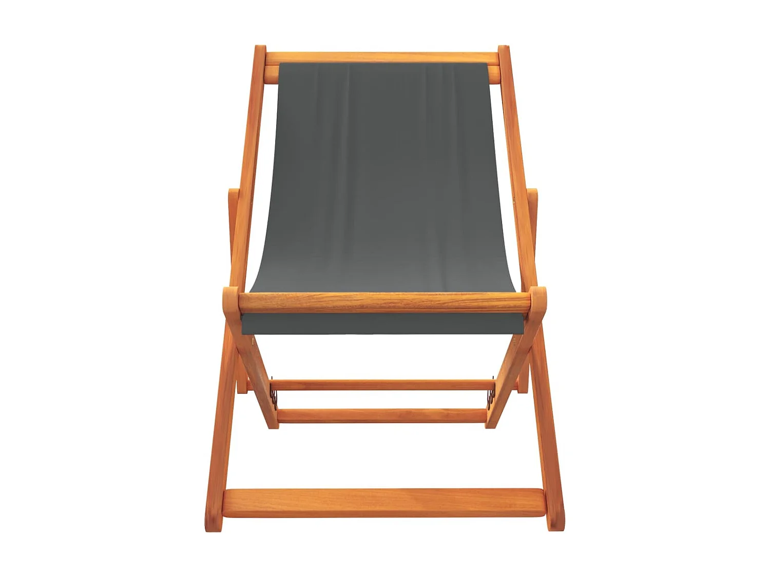 Chaises de plage pliables lot de 2 gris tissu