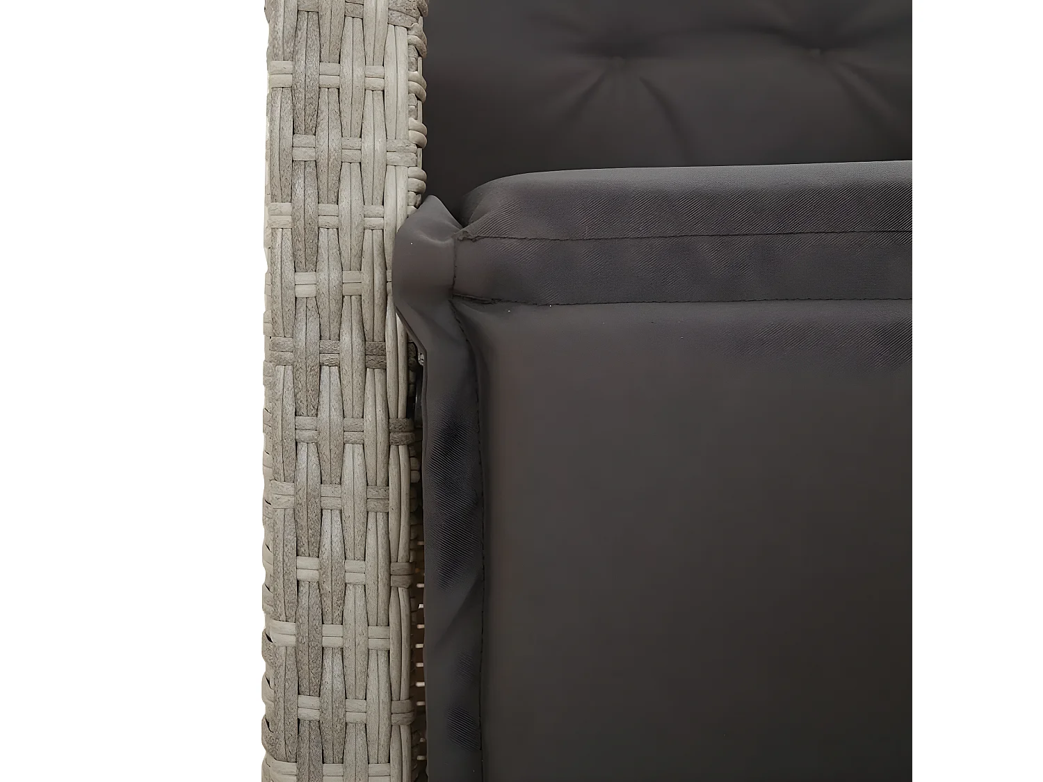 Chaises inclinables de jardin lot de 2 avec repose-pied rotin