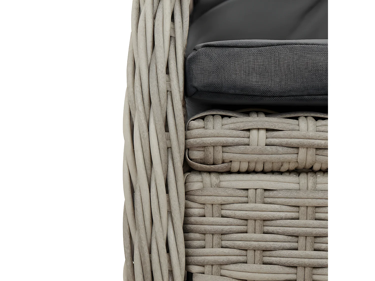 Chaises inclinables de jardin lot de2 gris clair résine tressée