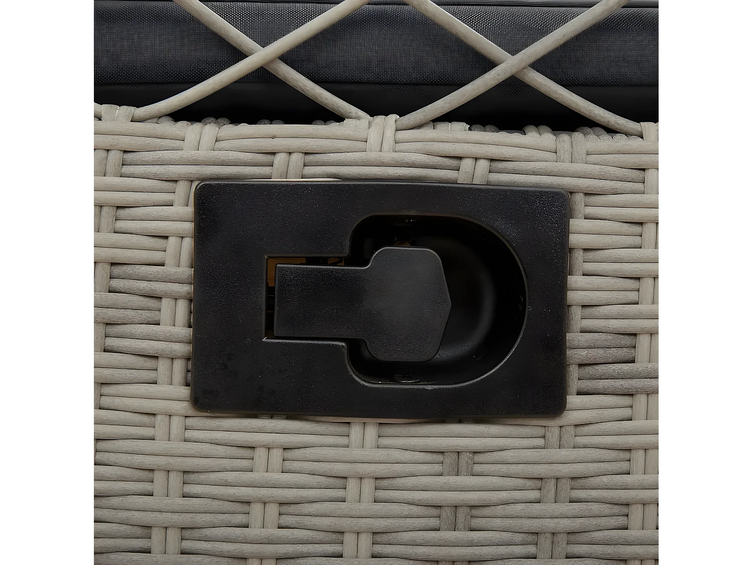 Chaises inclinables de jardin lot de2 gris clair résine tressée