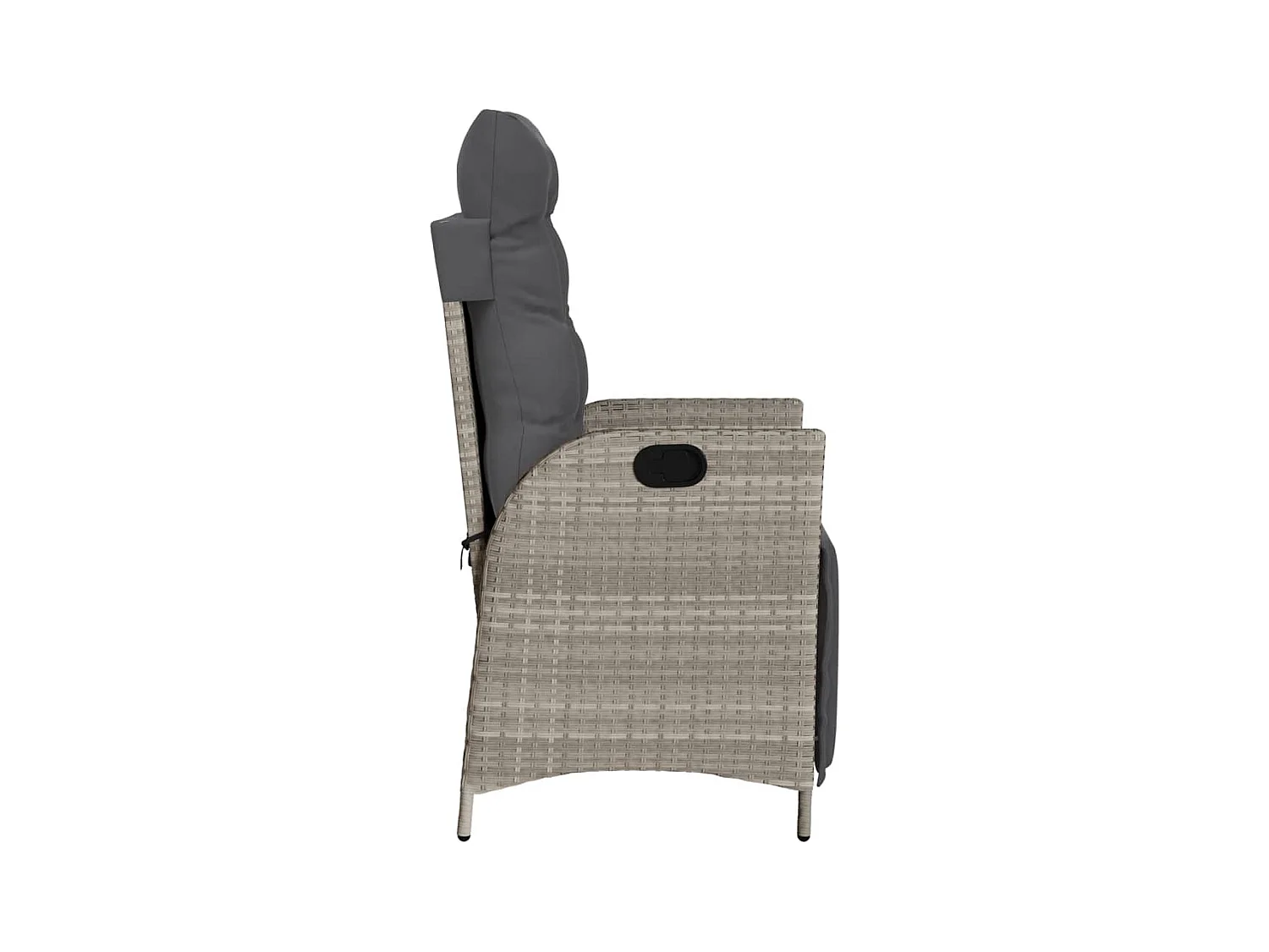 Chaises inclinables de jardin lot de 2 avec repose-pied rotin