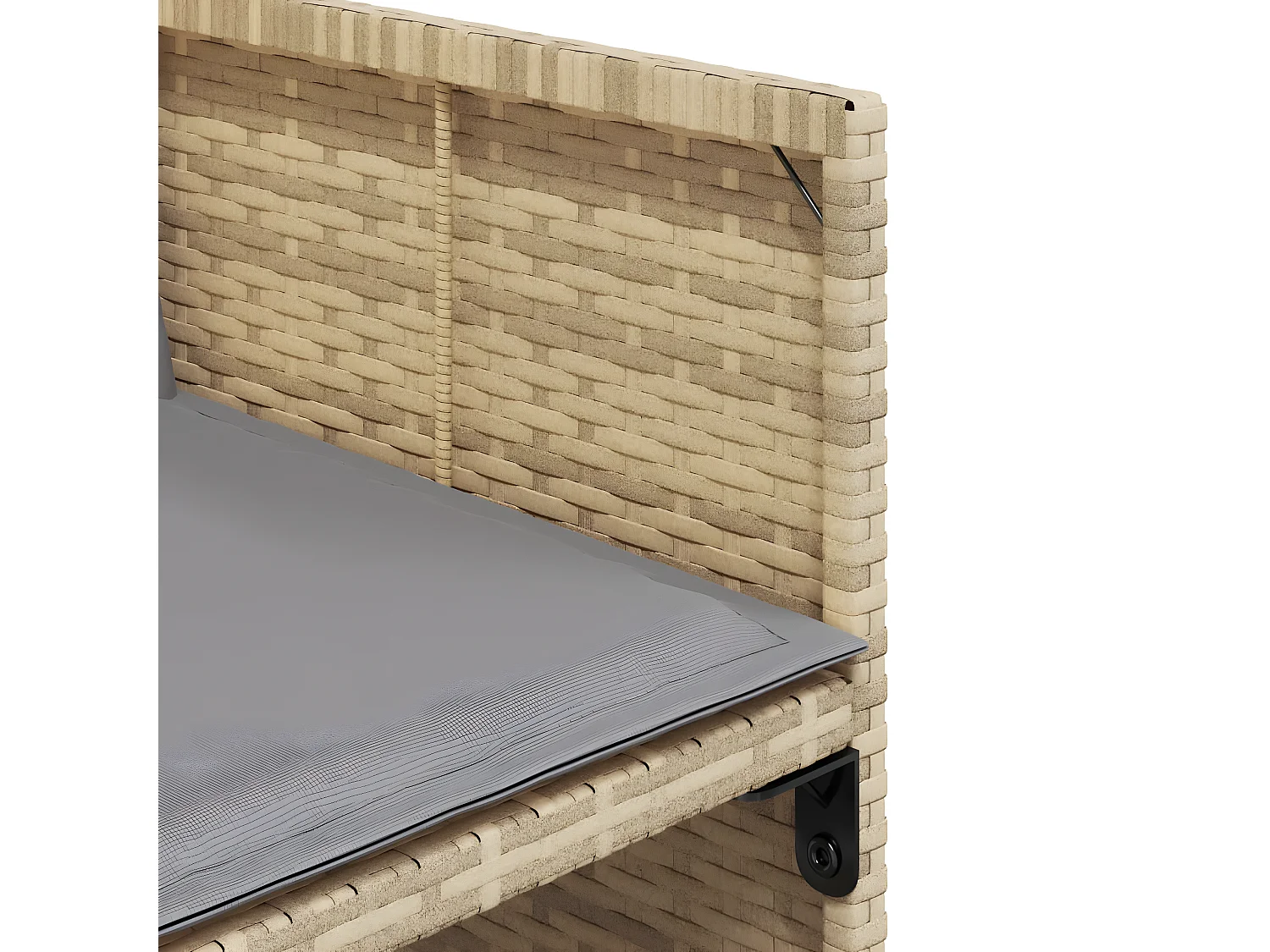 Chaises de jardin avec coussins lot de 4 mélange beige