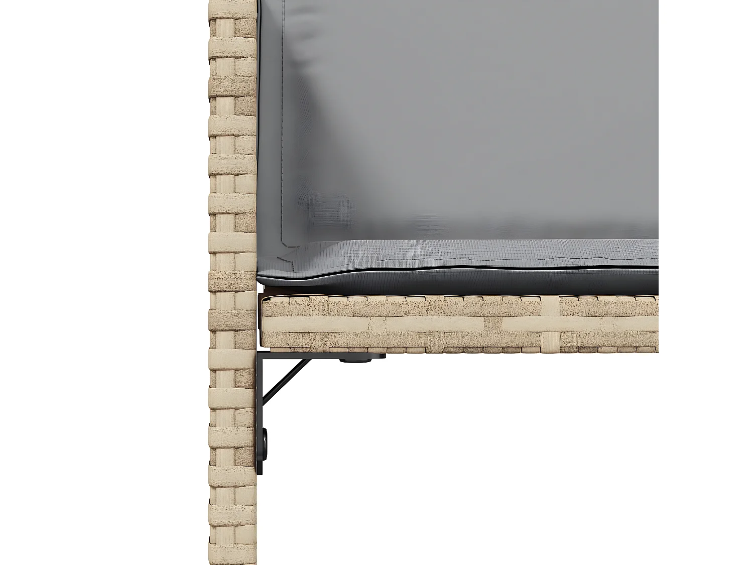 Chaises de jardin avec coussins lot de 4 mélange beige