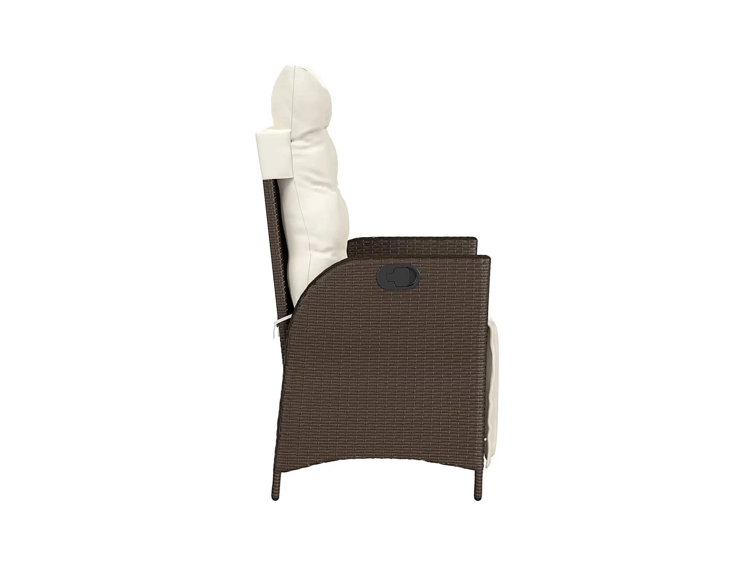 Chaises inclinables de jardin lot de 2 avec repose-pied rotin