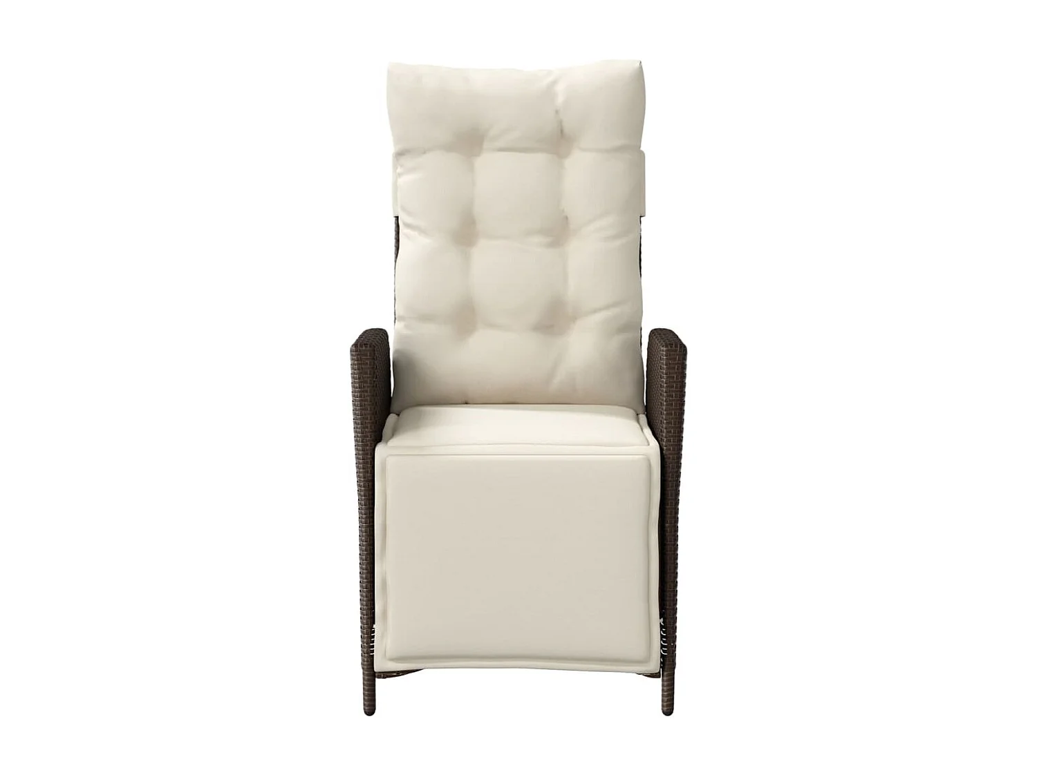 Chaises inclinables de jardin lot de 2 avec repose-pied rotin