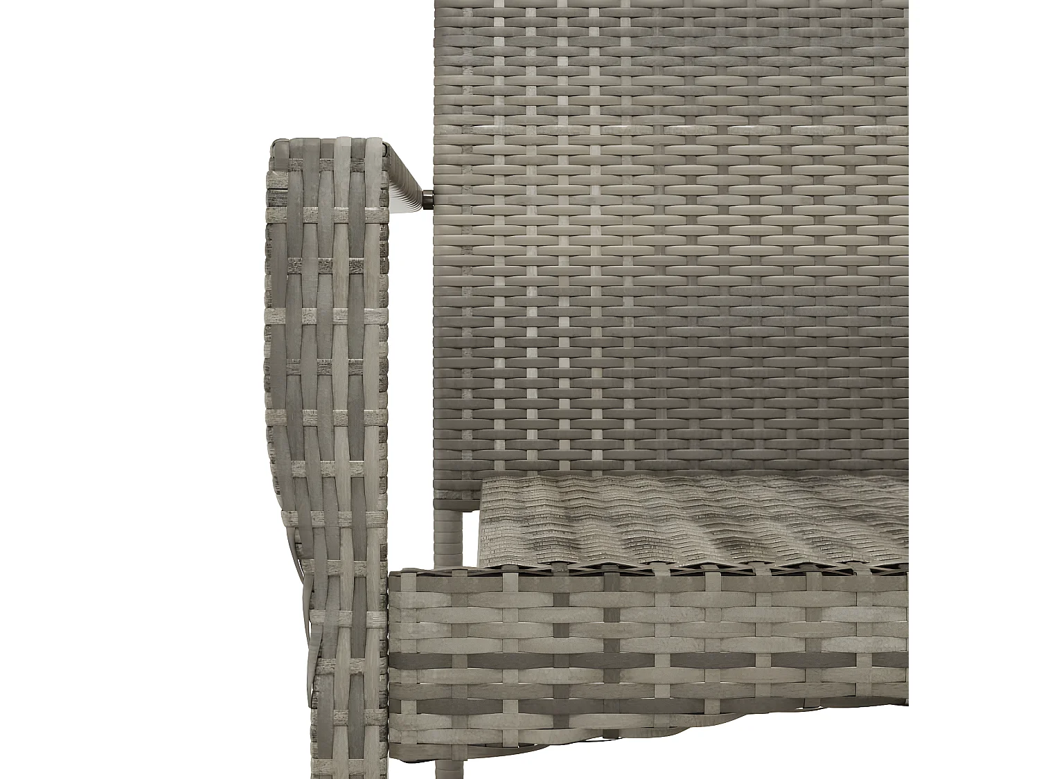 Chaises de jardin avec coussins lot de 2 Résine tressée Gris