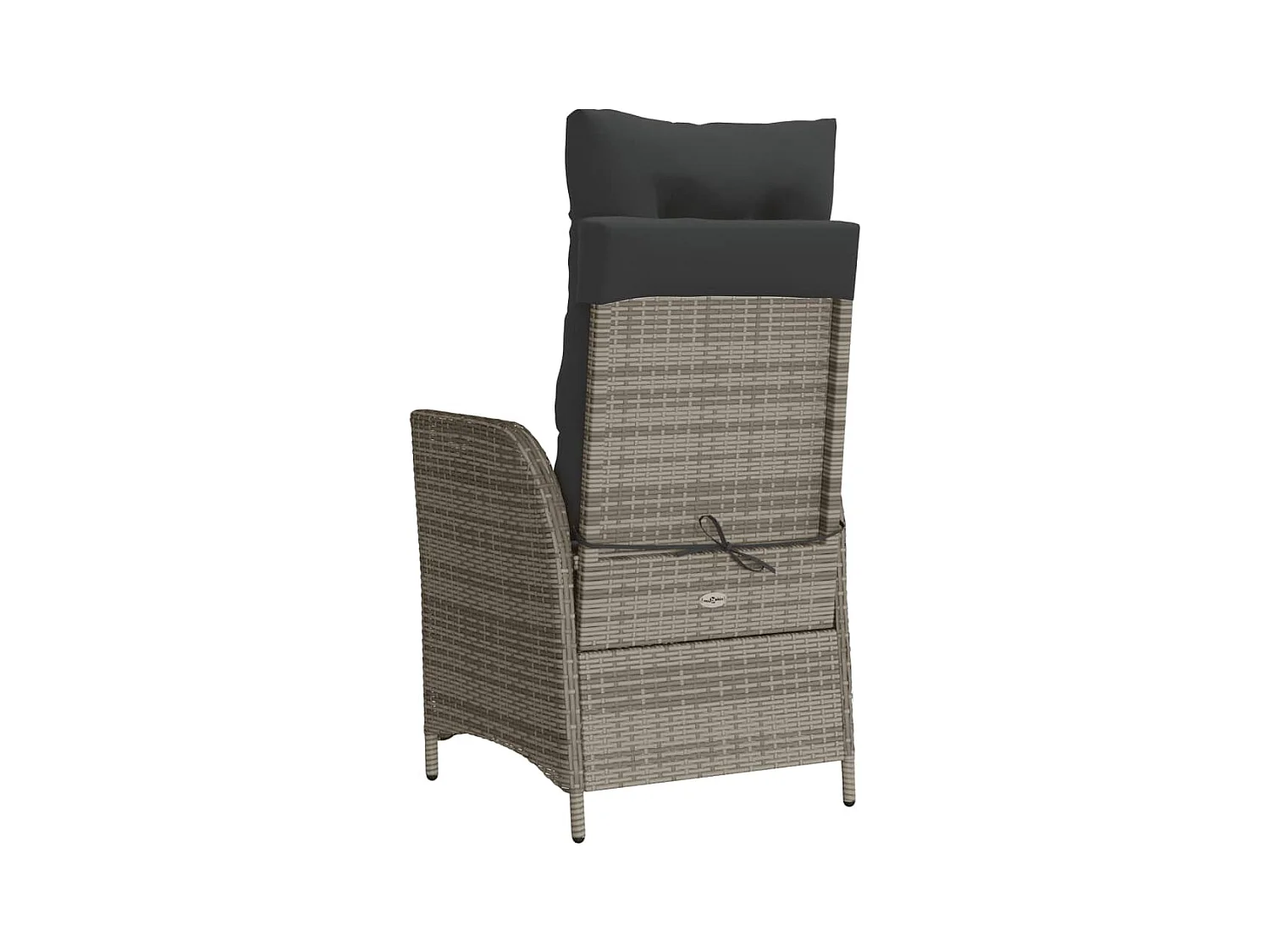 Chaises inclinables de jardin lot de 2 et repose-pied rotin
