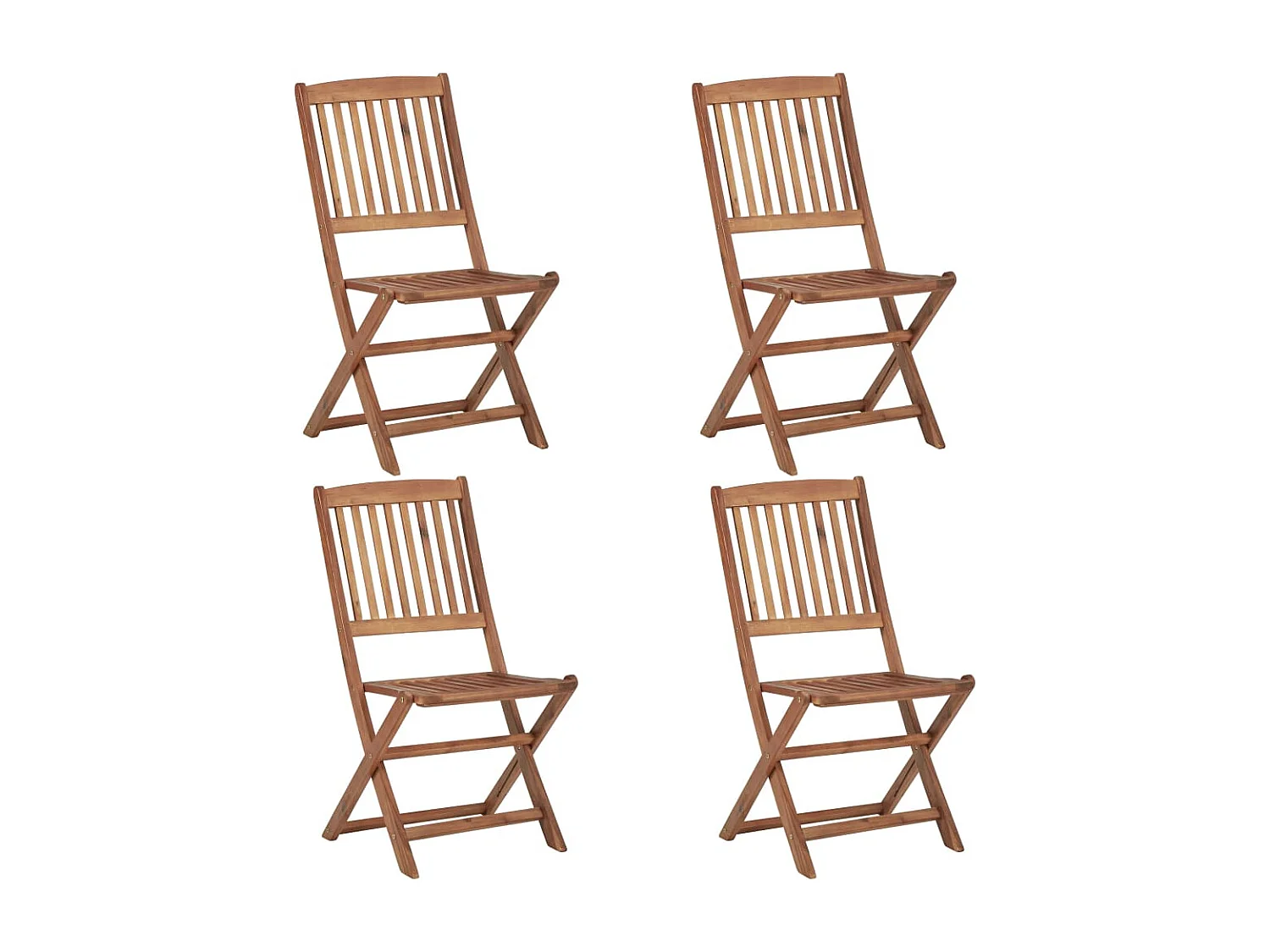 Mobilier à dîner de jardin 5 pcs Bois d'acacia solide 4