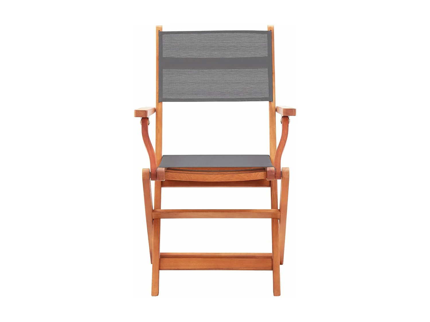 Mobilier à dîner d'extérieur 7pcs Gris Bois d'eucalyptus solide 2