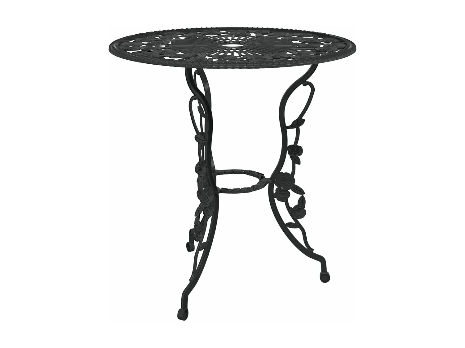 Ensemble de bistro 3 pcs Aluminium coulé Noir 6