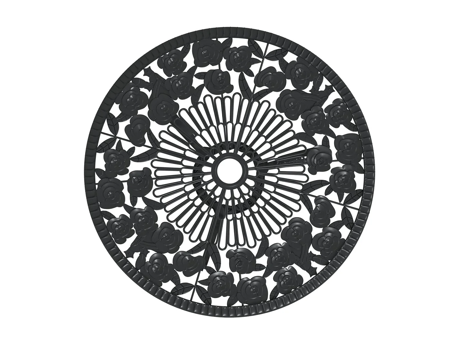 Ensemble de bistro 3 pcs Aluminium coulé Noir 6