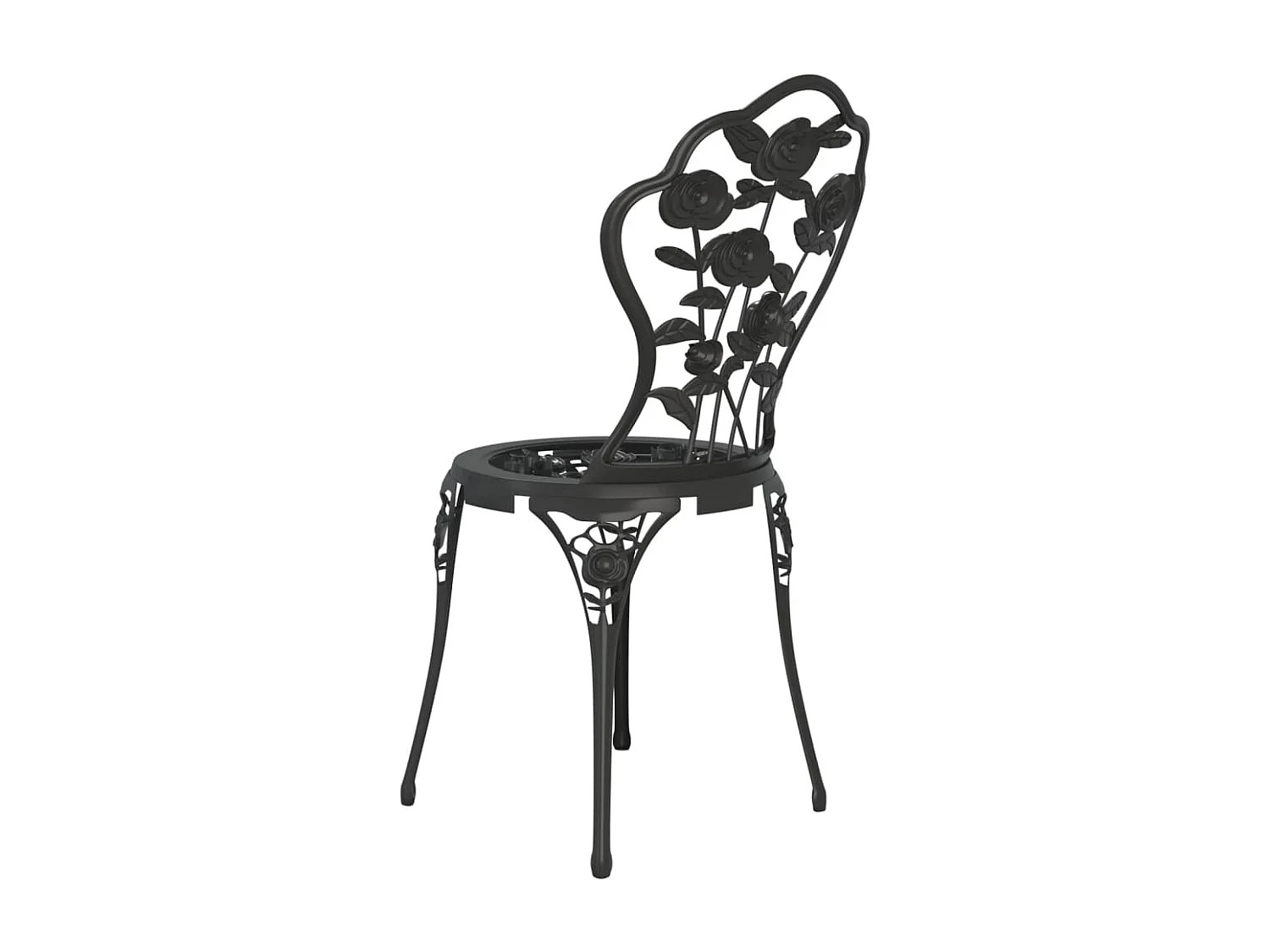 Ensemble de bistro 3 pcs Aluminium coulé Noir 6