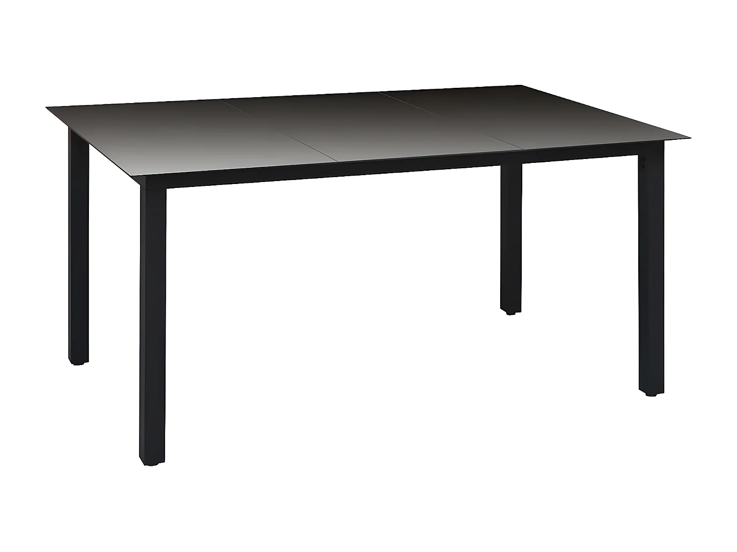 Ensemble de salle à manger de jardin 7 pcs Aluminium Noir 4