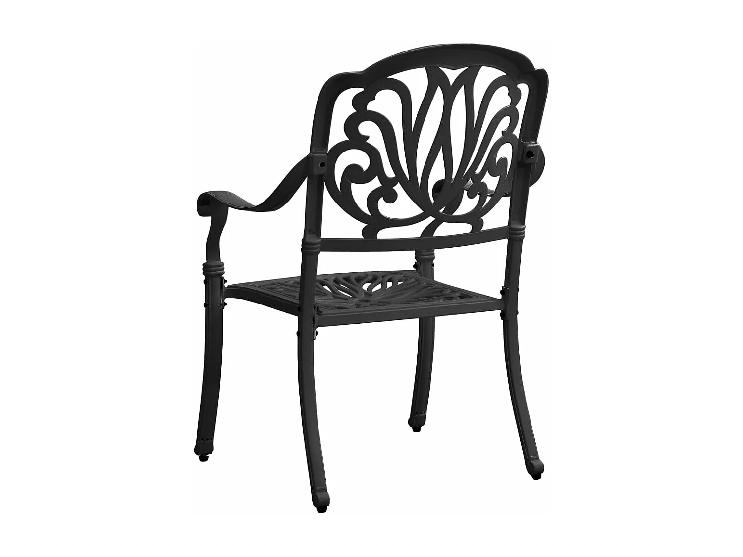 Ensemble de bistro 3 pcs Aluminium coulé Noir 4