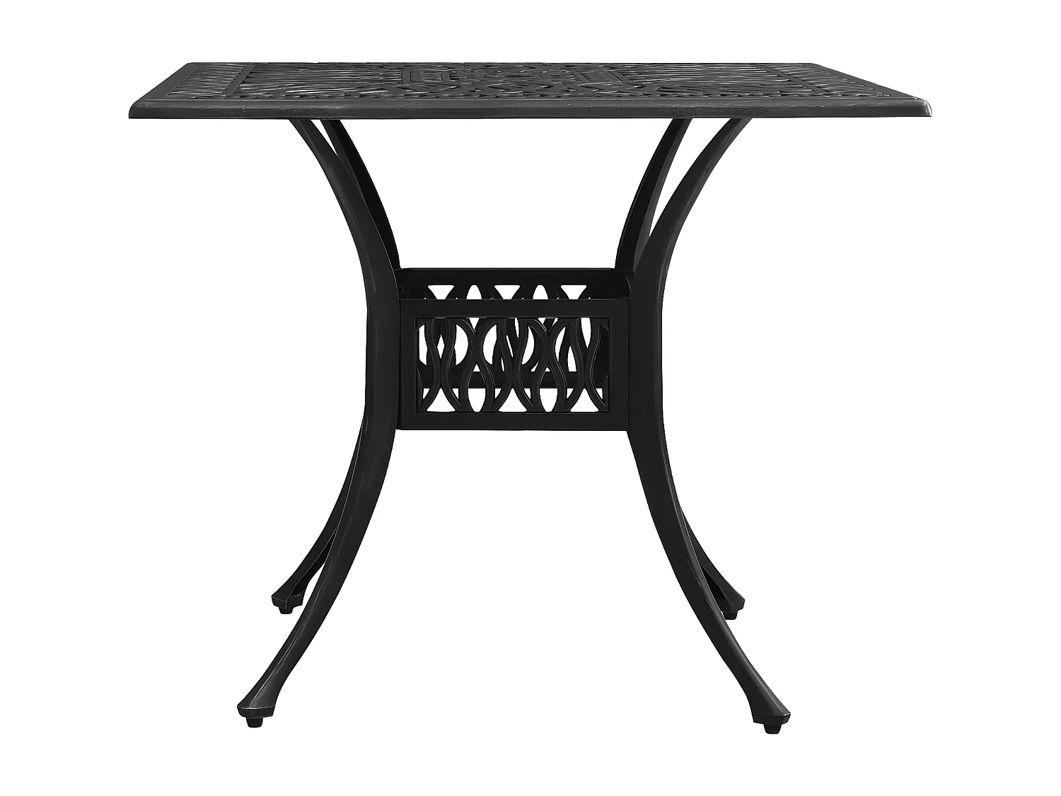 Ensemble de bistro 3 pcs Aluminium coulé Noir 4