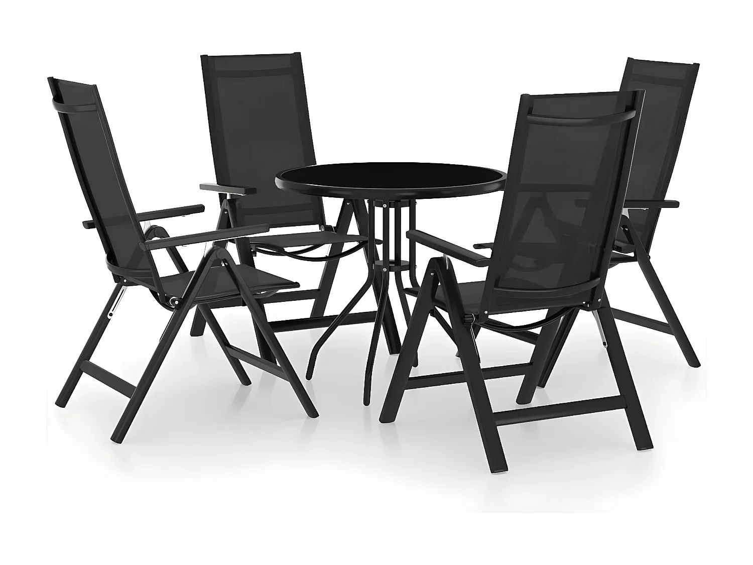 Mobilier de bistro 5 pcs Noir et anthracite 2
