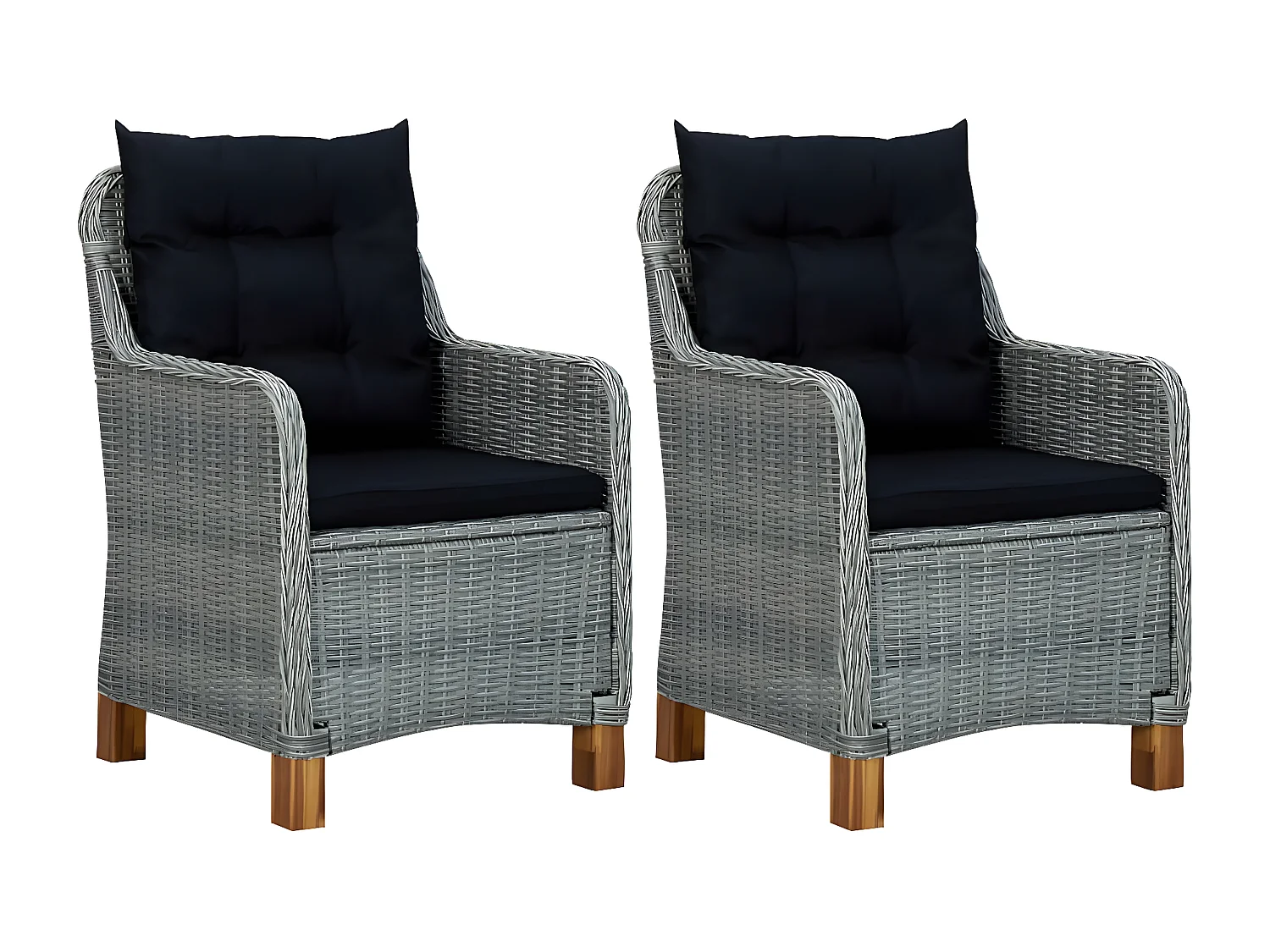 Ensemble de salle à manger de jardin 3 pcs Gris clair 4