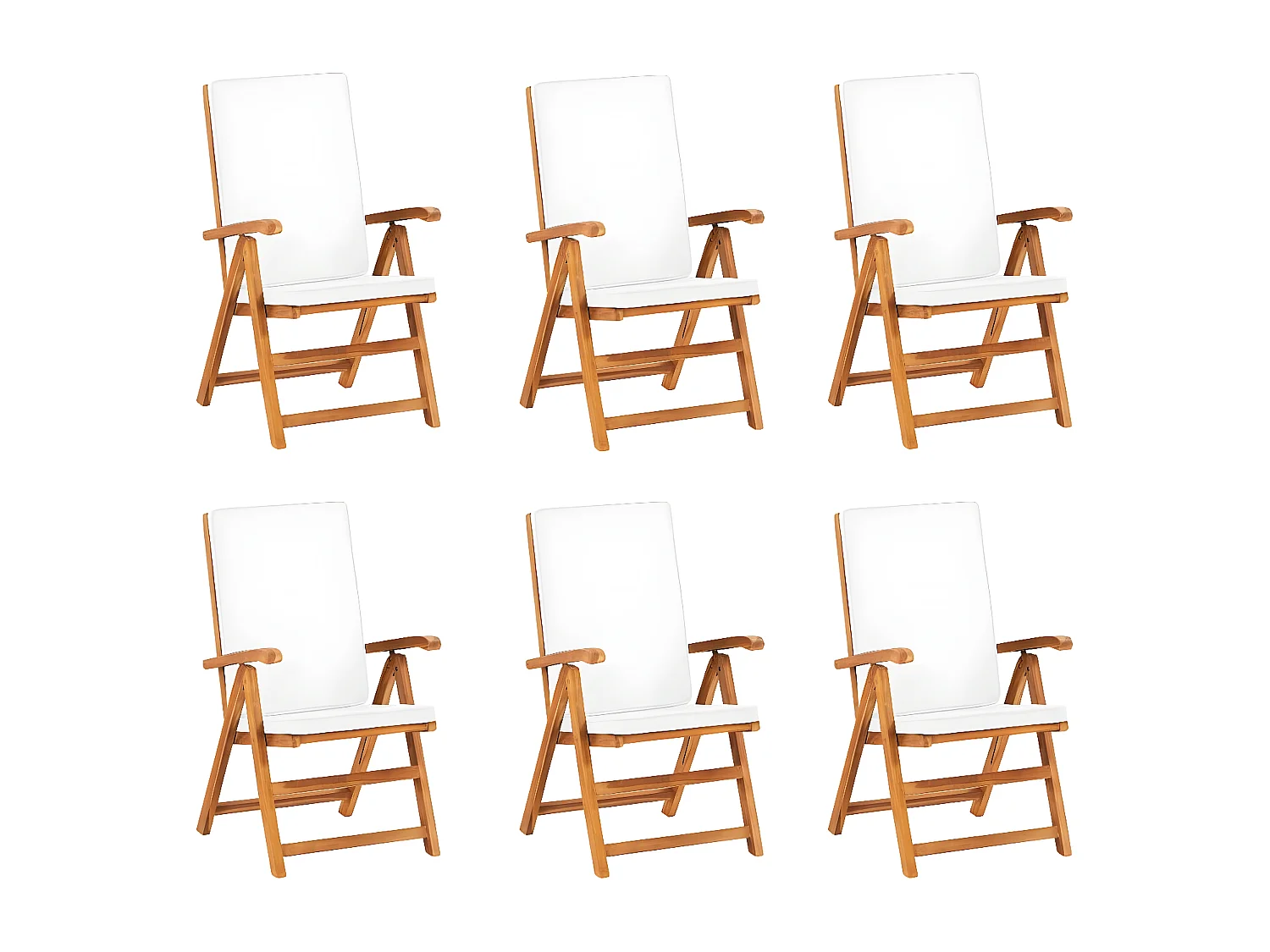 Salon de jardin 7 pcs avec coussins Bois de teck massif 3