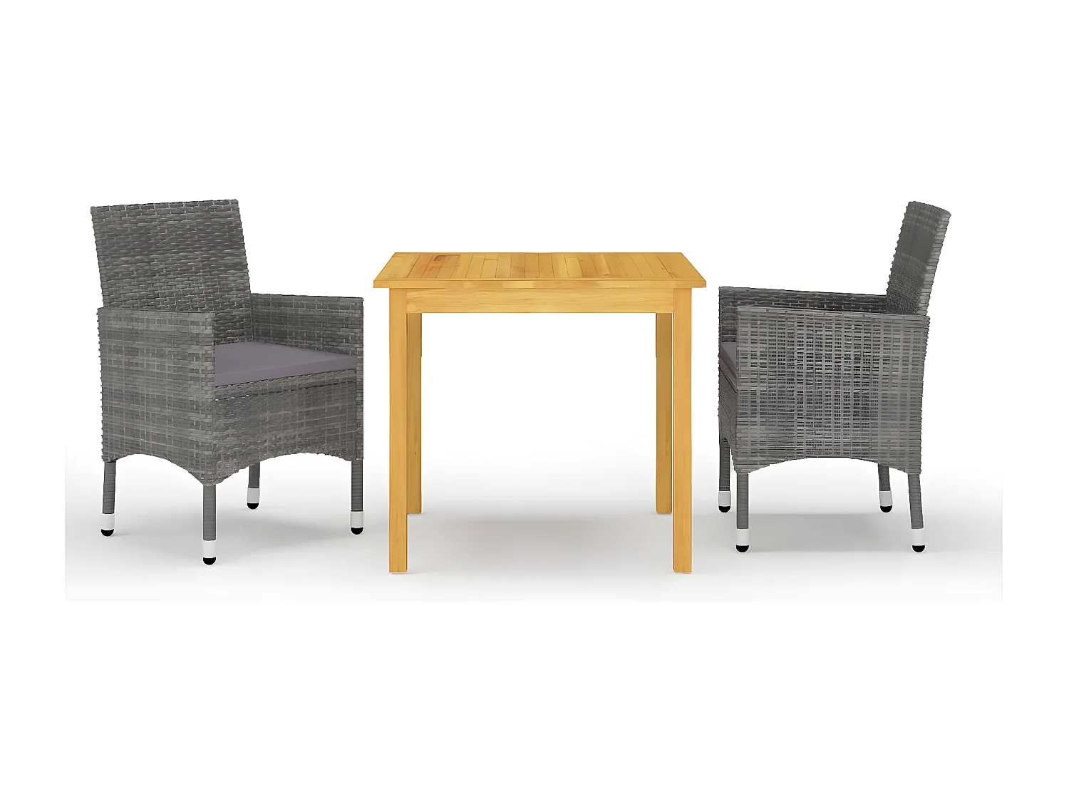 Ensemble de salle à manger de jardin 3 pcs Gris 13