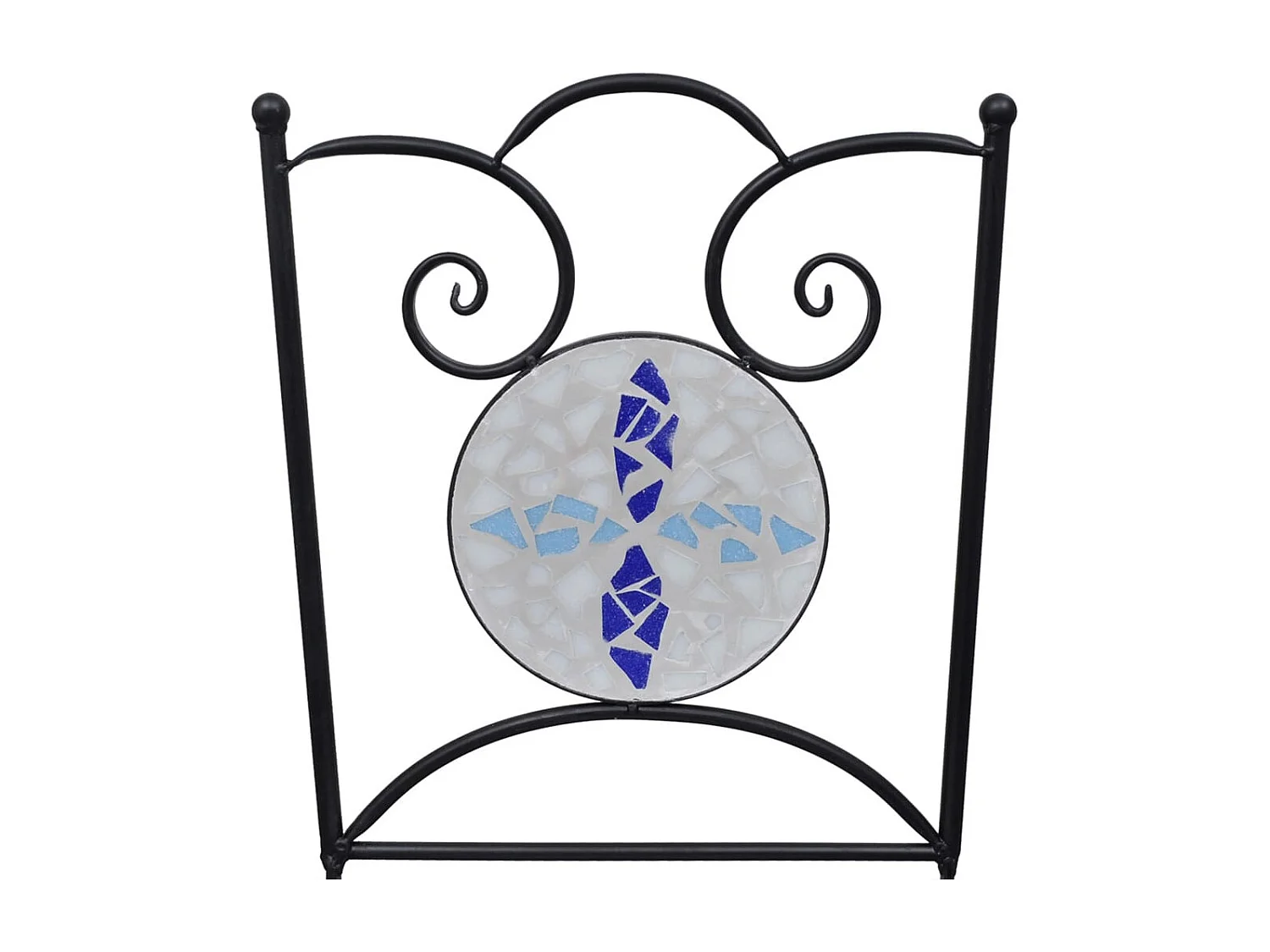 Mobilier de bistro 3 pcs mosaïque Carreau céramique Bleu Blanc