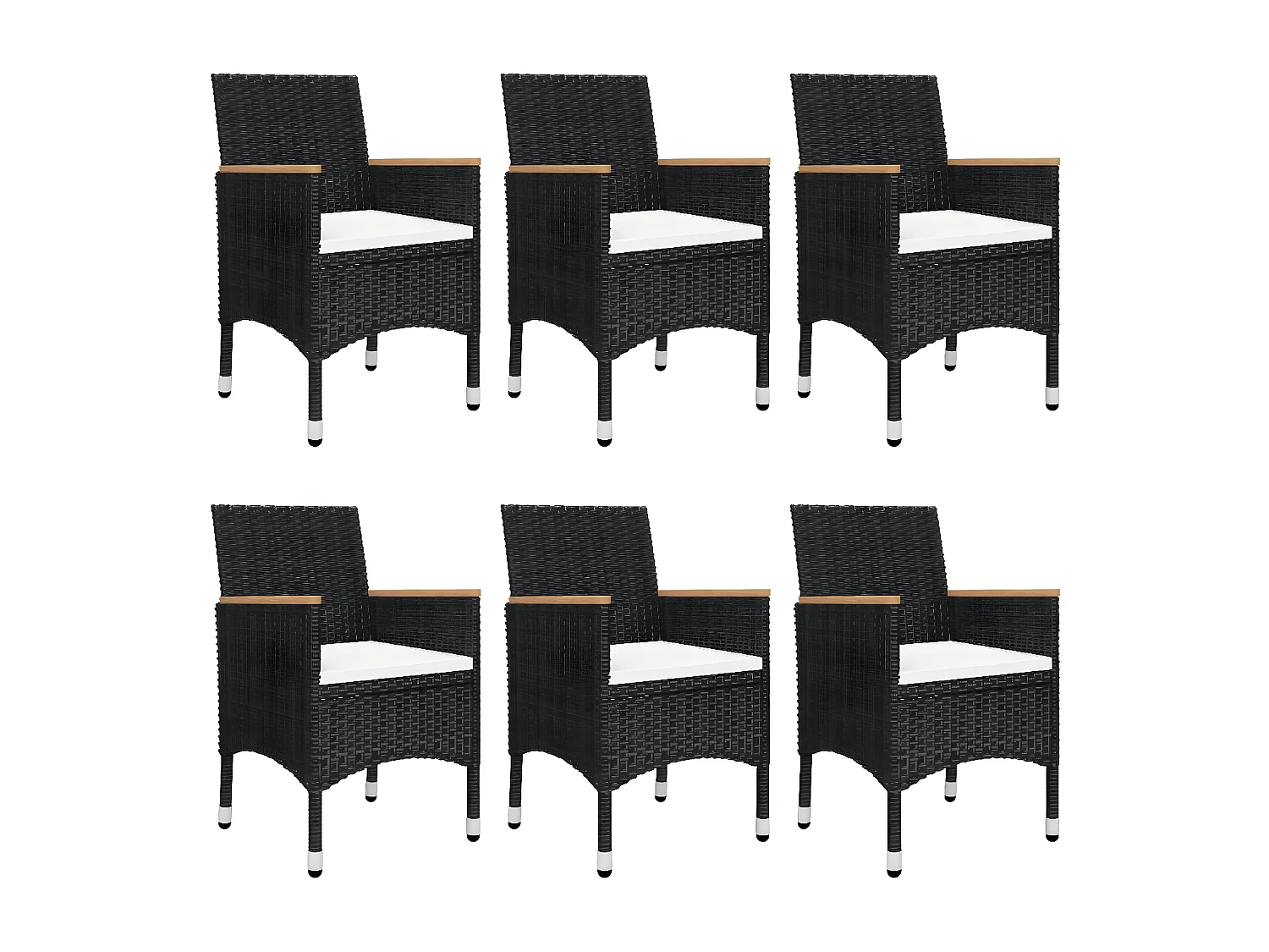 Ensemble de salle à manger de jardin 7 pcs Noir 69