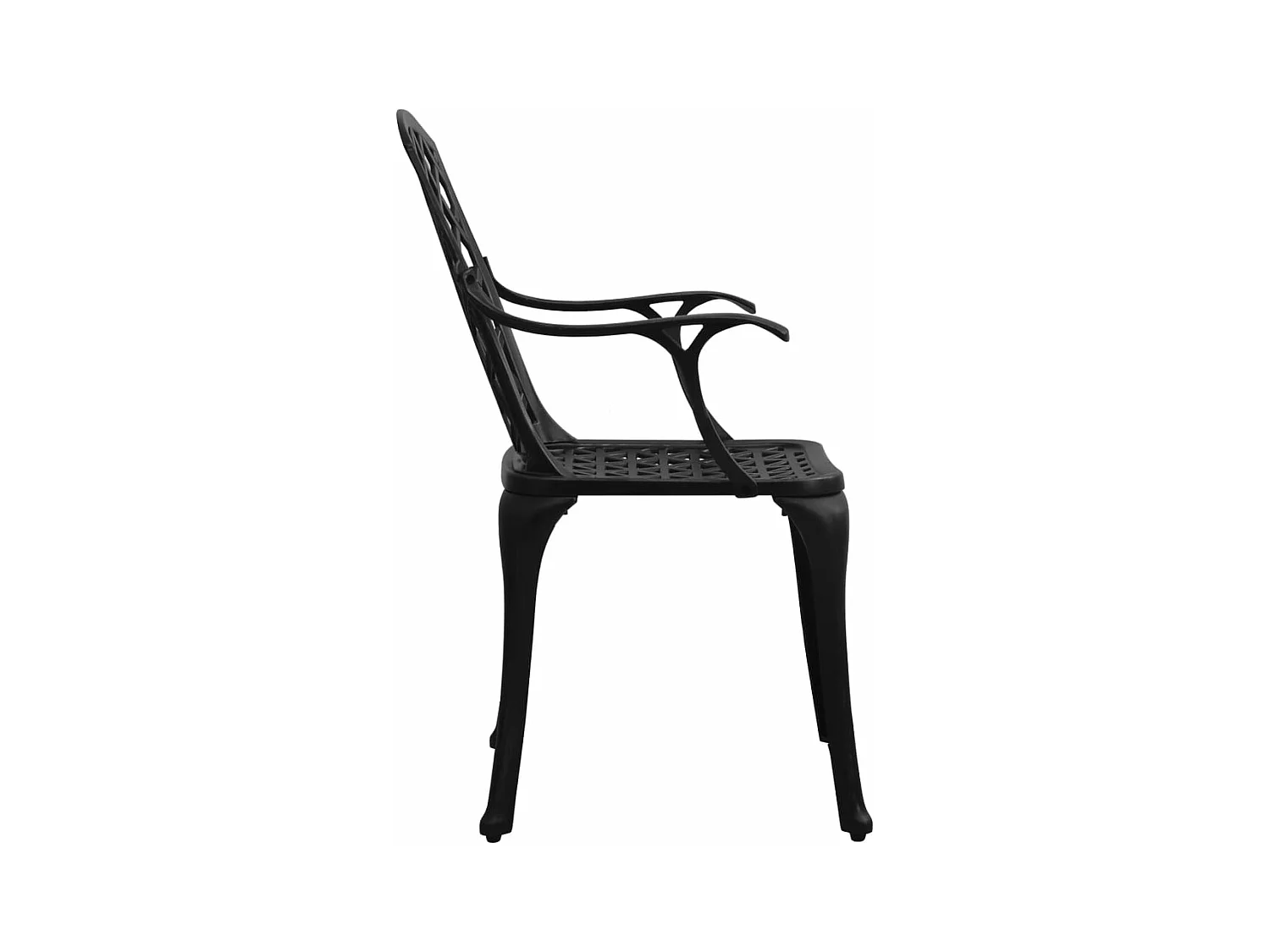 Ensemble de bistro 5 pcs Aluminium coulé Noir 5